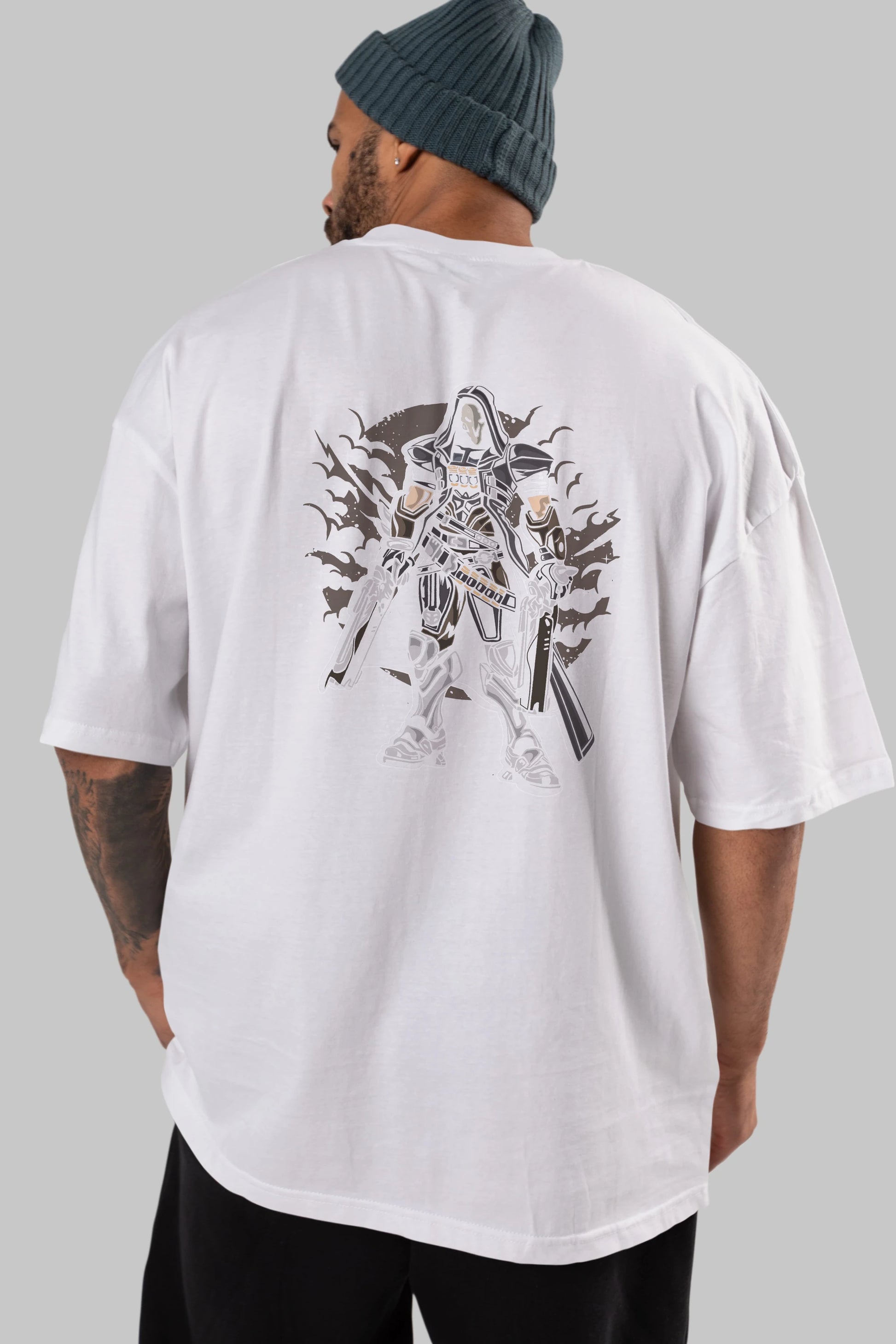 REAPER Arka Baskılı Oversize t-shirt Erkek Kadın Unisex %100 Pamuk