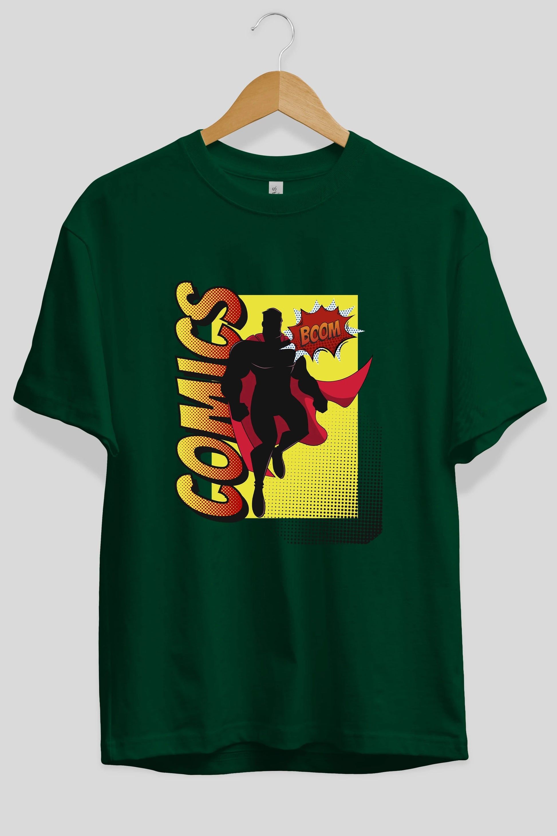Comics Boom Ön Baskılı Oversize t-shirt Erkek Kadın Unisex