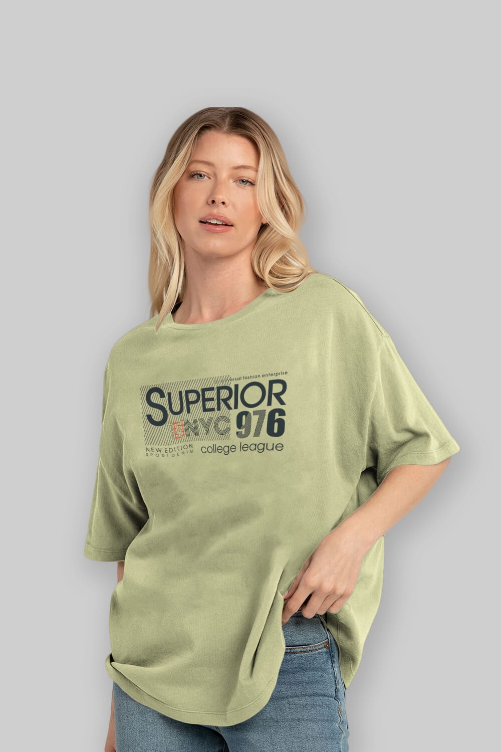 Superior 976 Ön Baskılı Oversize t-shirt Erkek Kadın Unisex