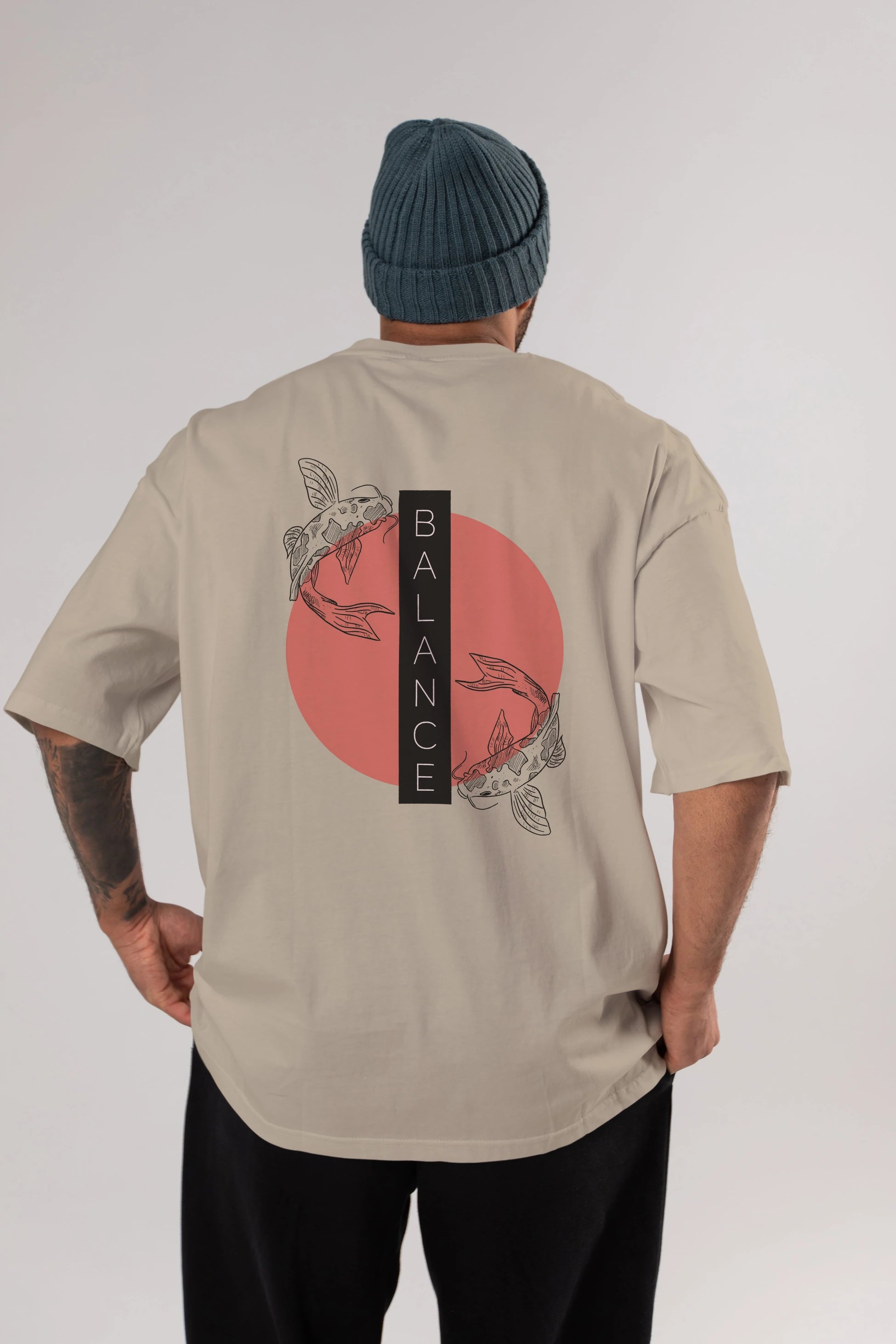 Balance 2 Yazılı Arka Baskılı Oversize t-shirt Erkek Kadın Unisex