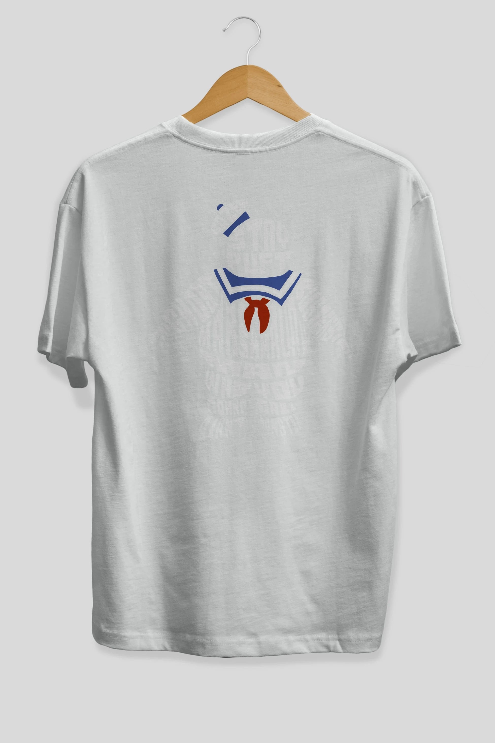 Stay Puft Arka Baskılı Oversize t-shirt %100 pamuk Erkek Kadın Unisex