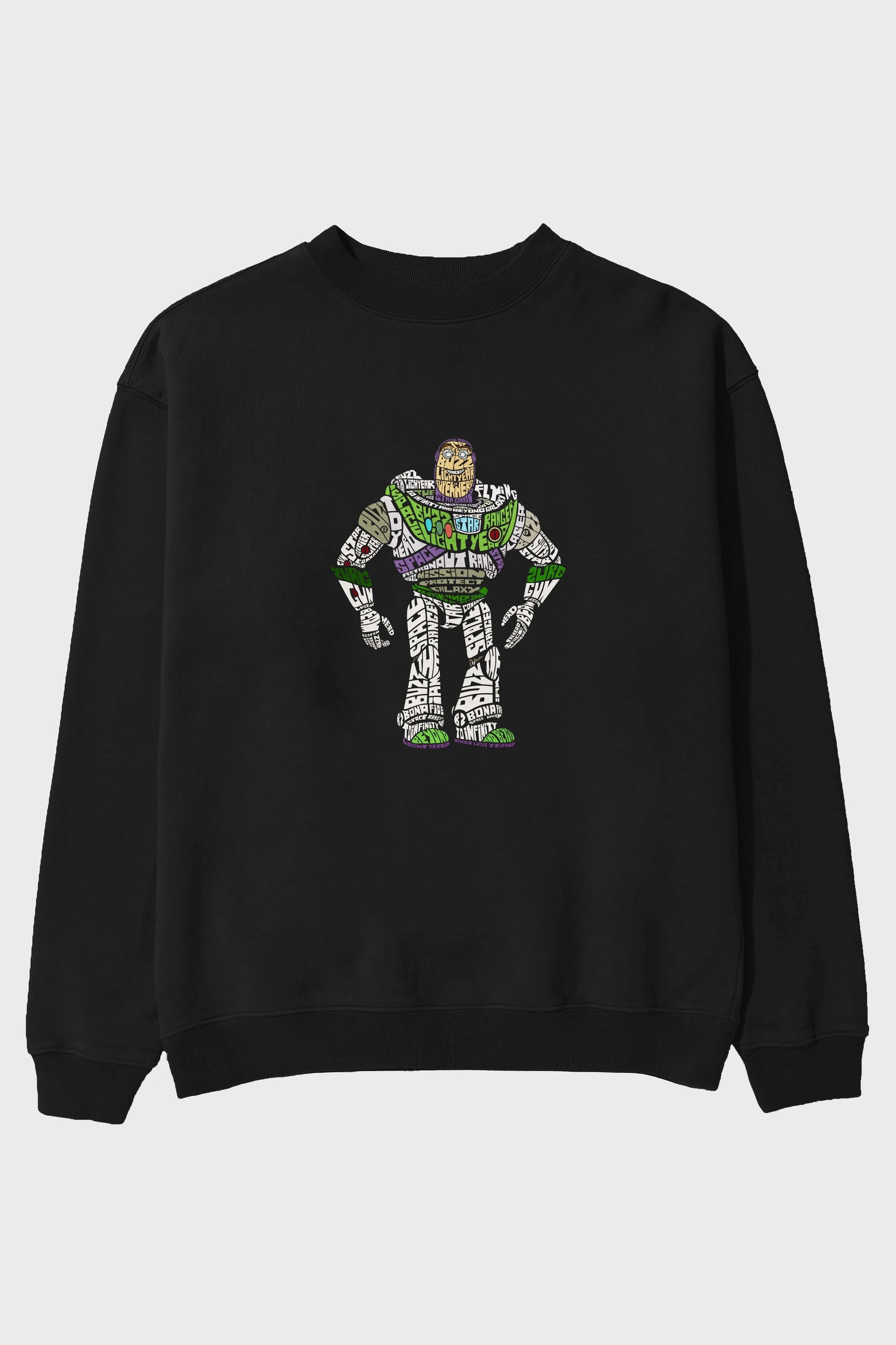 Buzz Ön Baskılı Oversize Sweatshirt Erkek Kadın Unisex