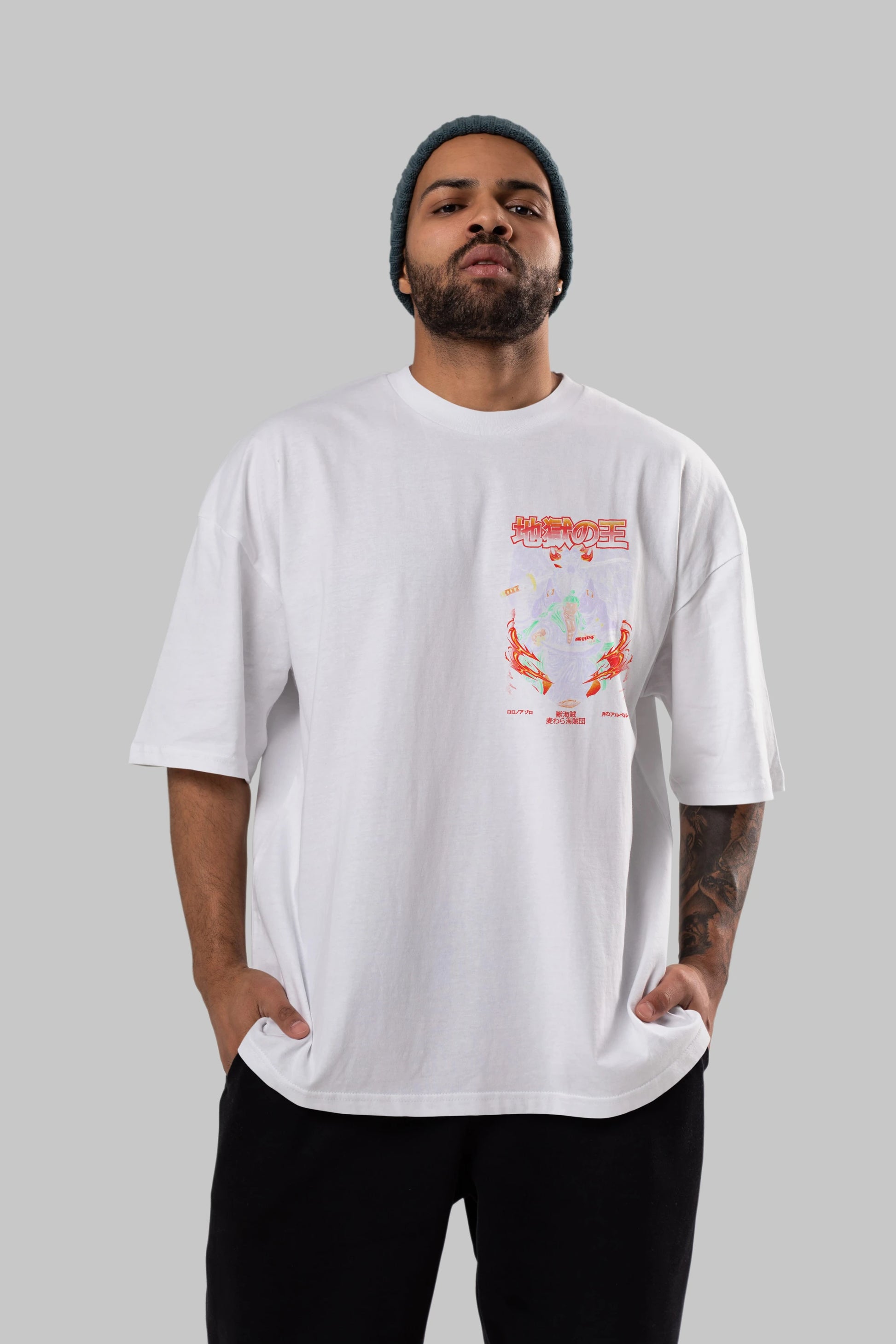 Roronoa Zoro 4 Ön Sol Baskılı Oversize t-shirt Erkek Kadın Unisex %100 Pamuk Bisiklet Yaka tişort