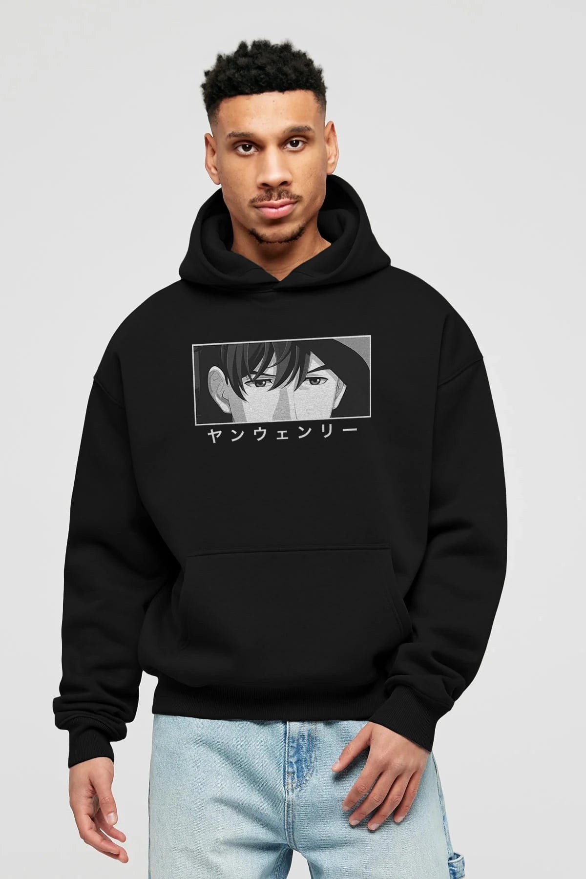 Wen-li Yang 1 Anime Ön Baskılı Hoodie Oversize Kapüşonlu Sweatshirt Erkek Kadın Unisex