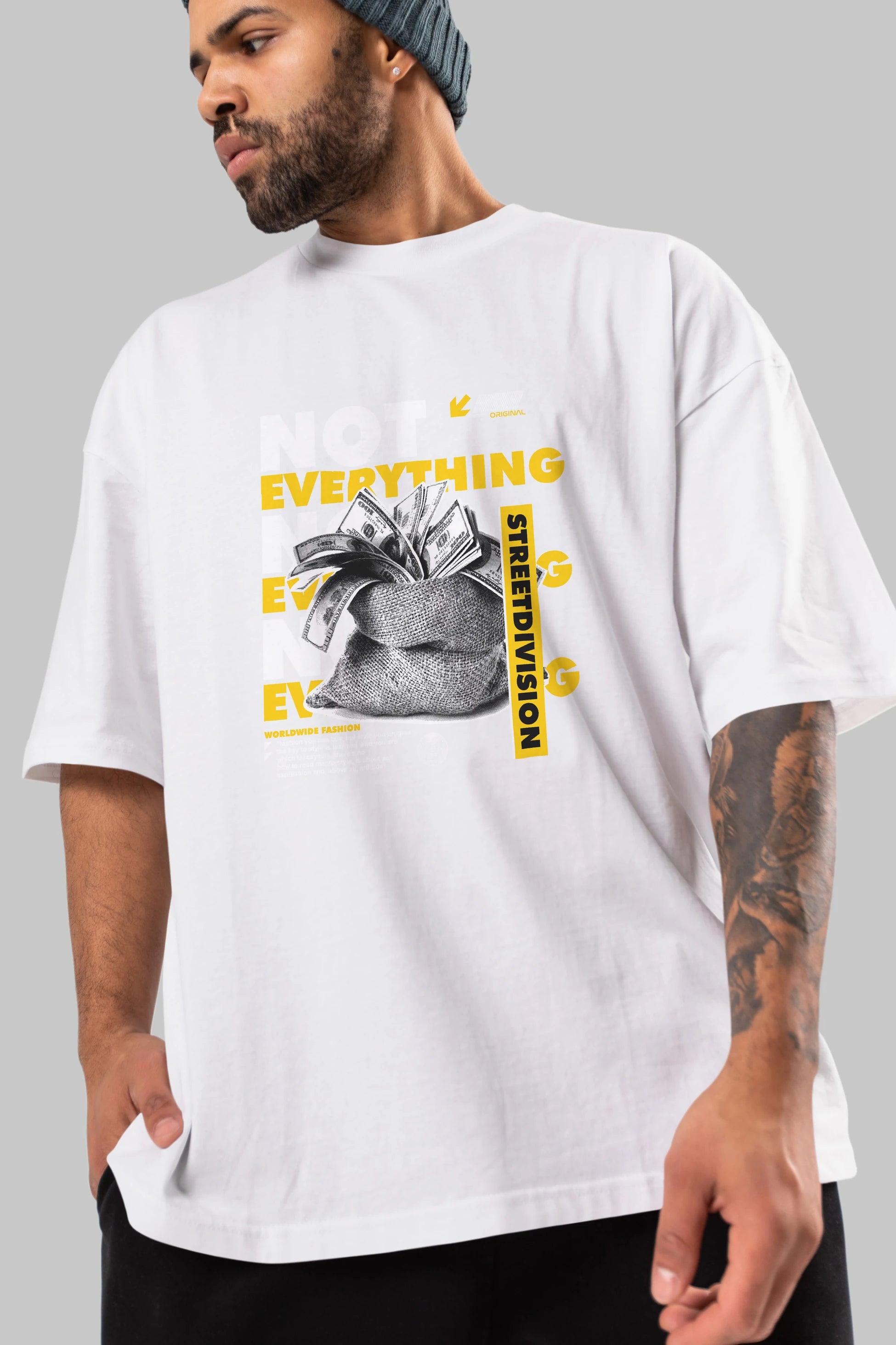 Not Everything Ön Baskılı Oversize t-shirt Erkek Kadın Unisex