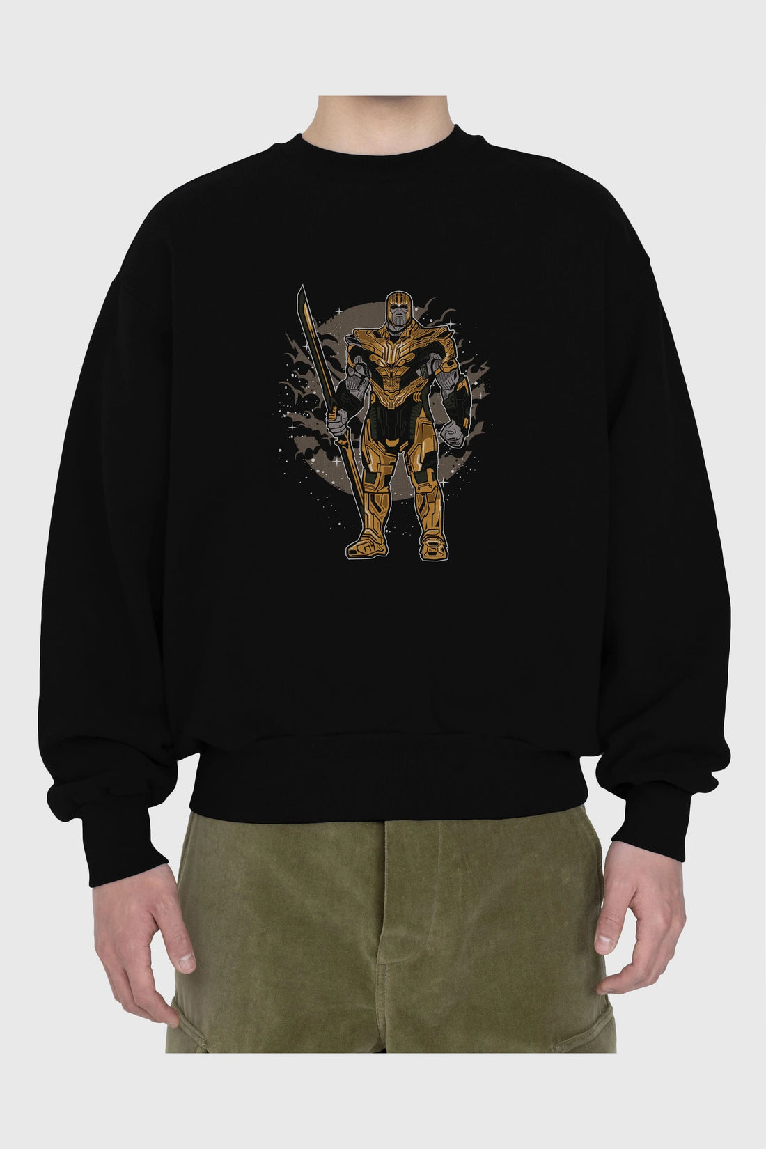 Thanos Ön Baskılı Oversize Sweatshirt Erkek Kadın Unisex