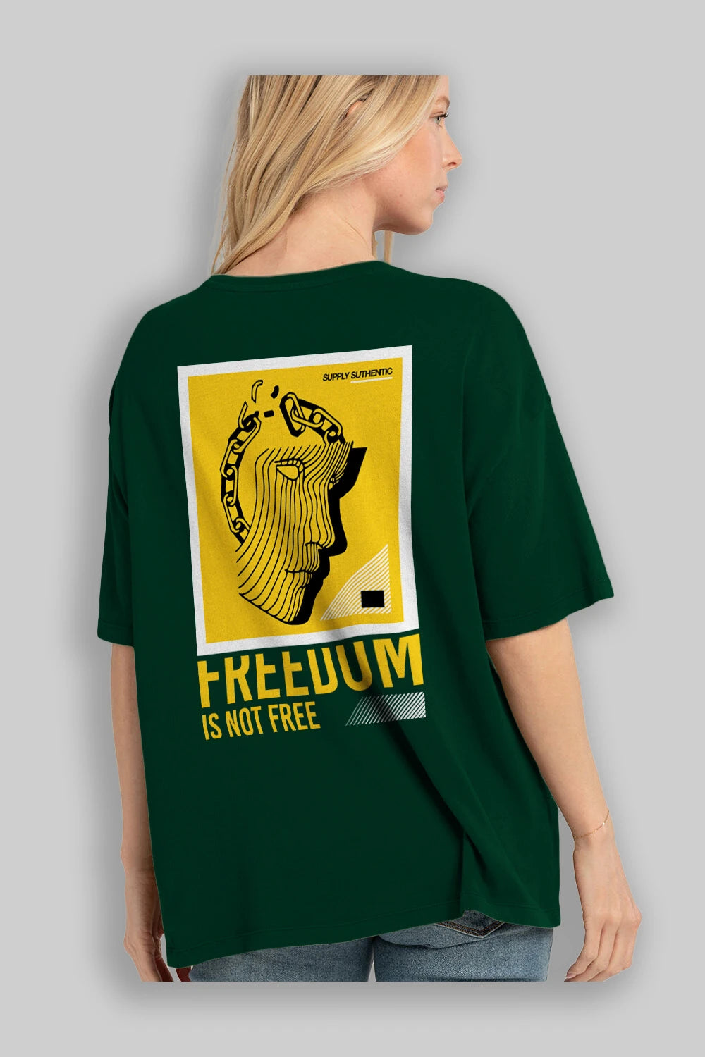 Freedom is Not Free Arka Baskılı Oversize t-shirt Erkek Kadın Unisex