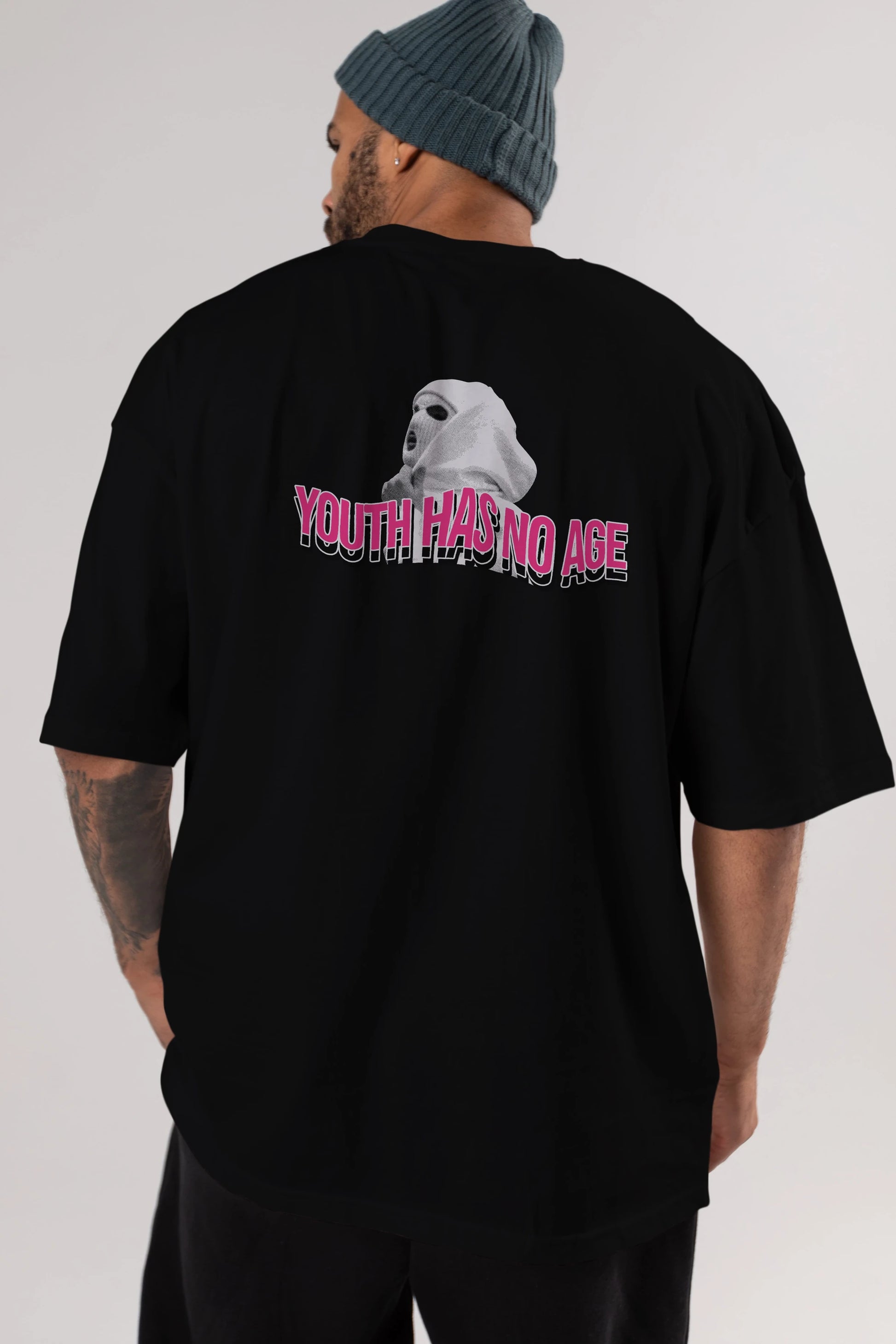 Youth Has No Age Arka Baskılı Oversize t-shirt Erkek Kadın Unisex