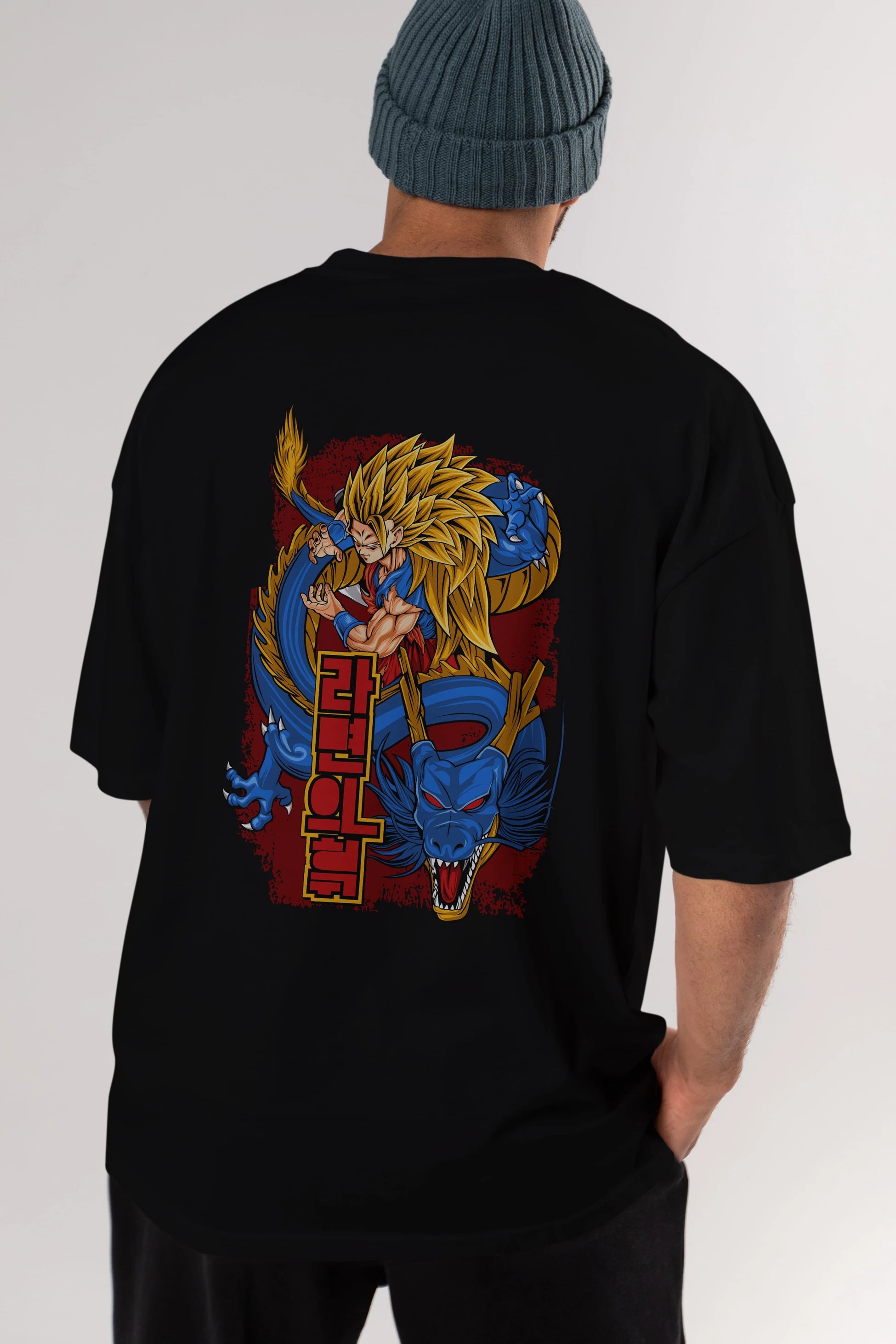 DRAGON BALL Z Anime Arka Baskılı Oversize t-shirt Erkek Kadın Unisex