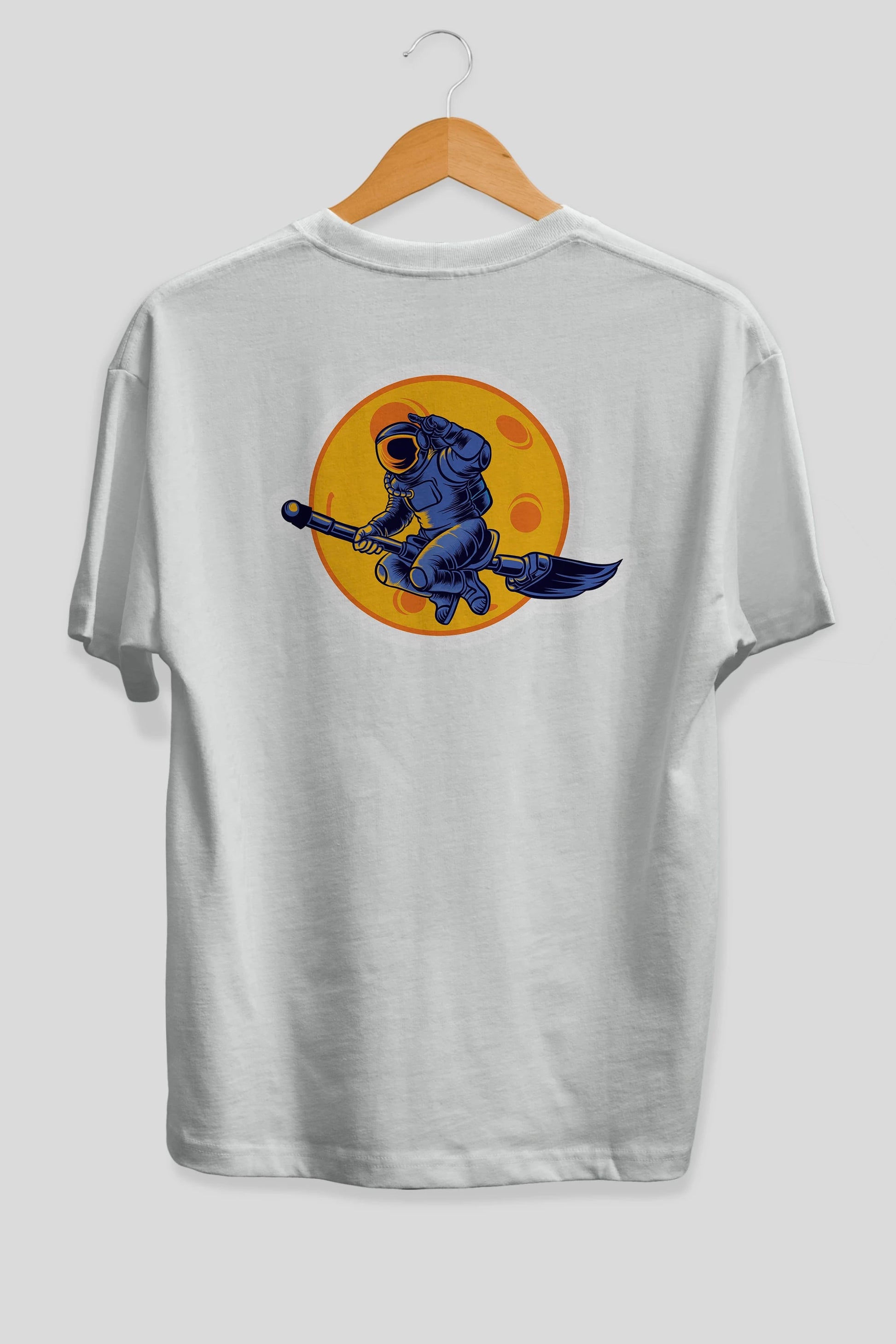 Space Witch Sticker Arka Baskılı Oversize t-shirt Erkek Kadın Unisex