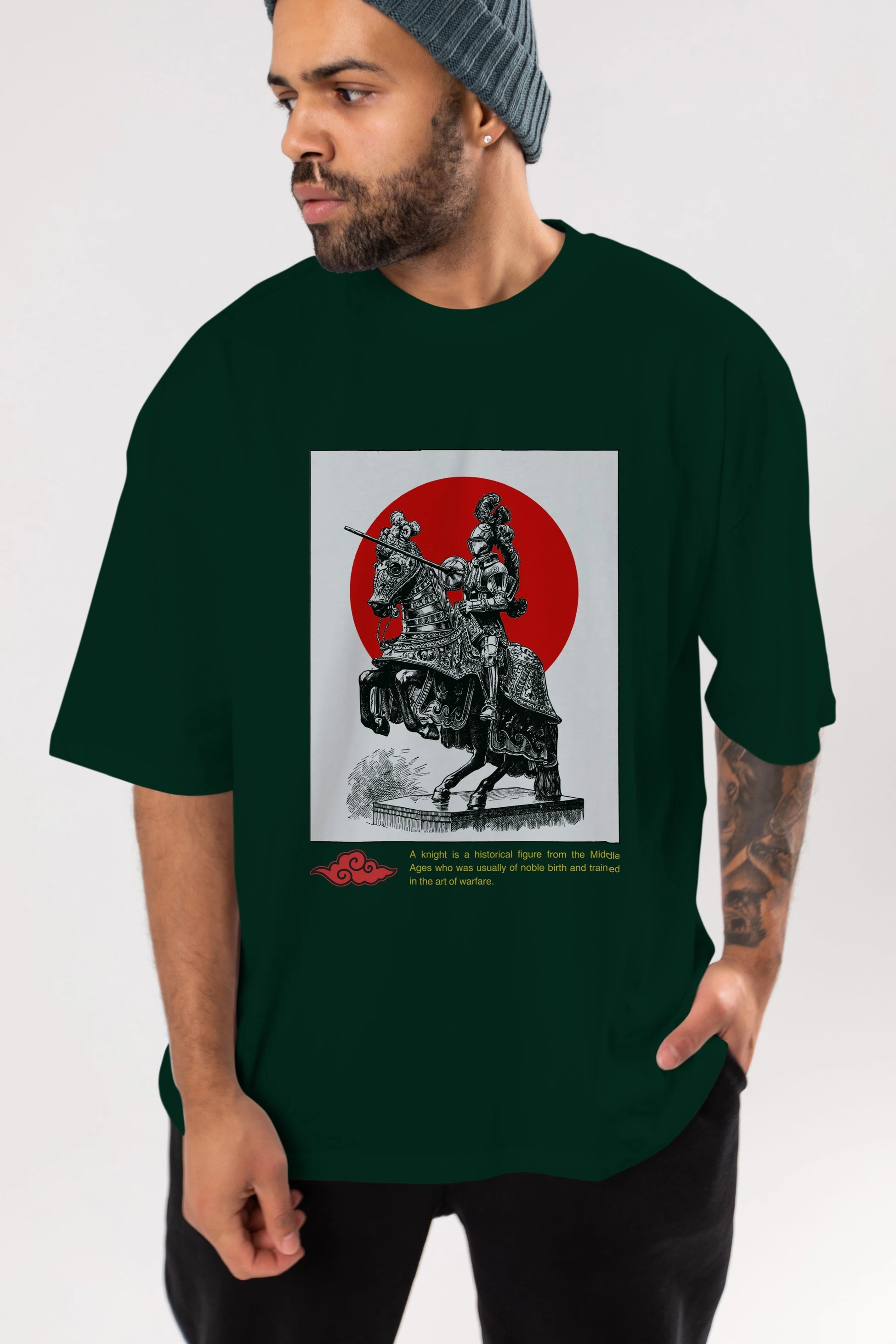 Japan Streetwear 2 Ön Baskılı Oversize t-shirt Erkek Kadın Unisex