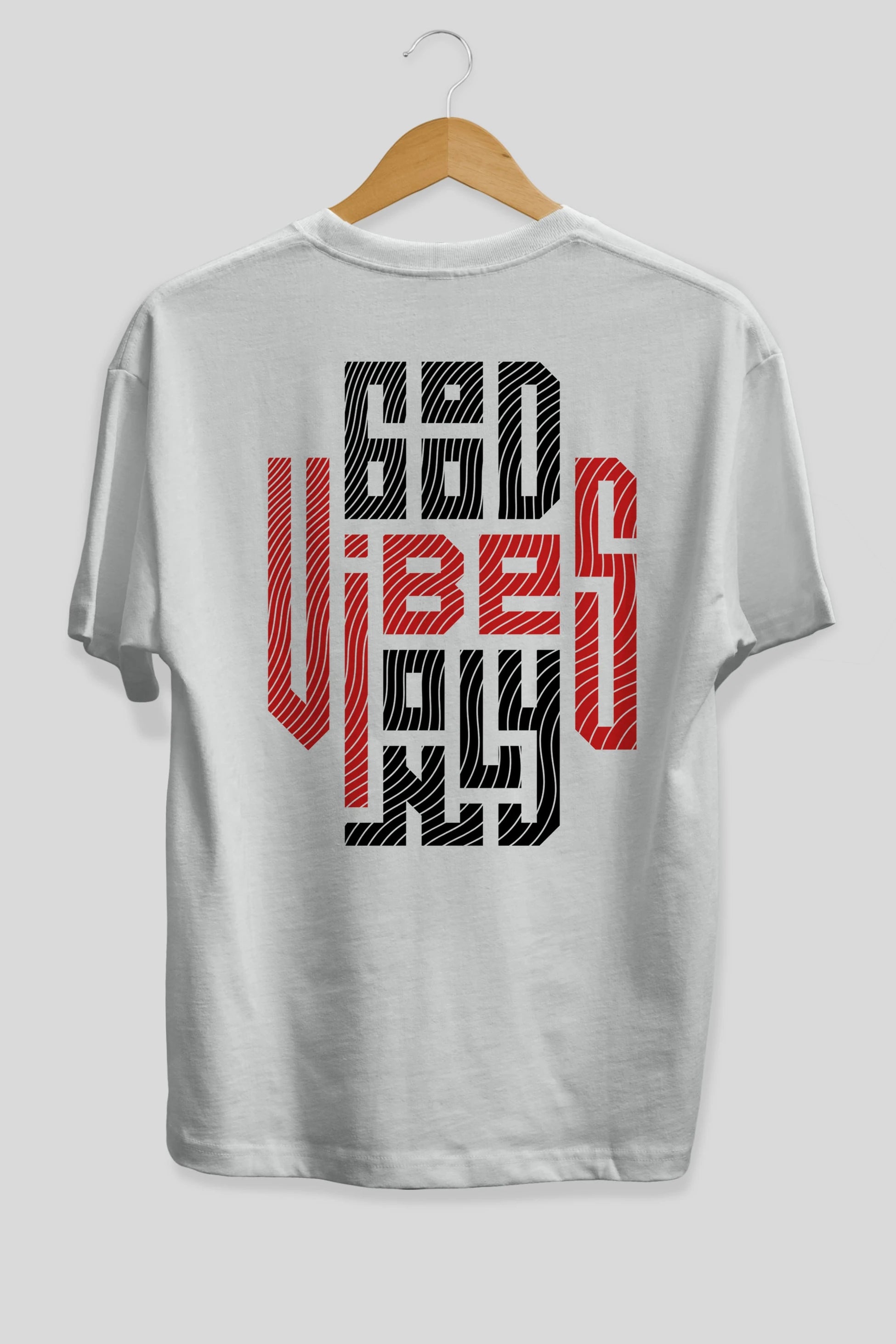 Good Vibes Only 2 Yazılı Arka Baskılı Oversize t-shirt Erkek Kadın Unisex