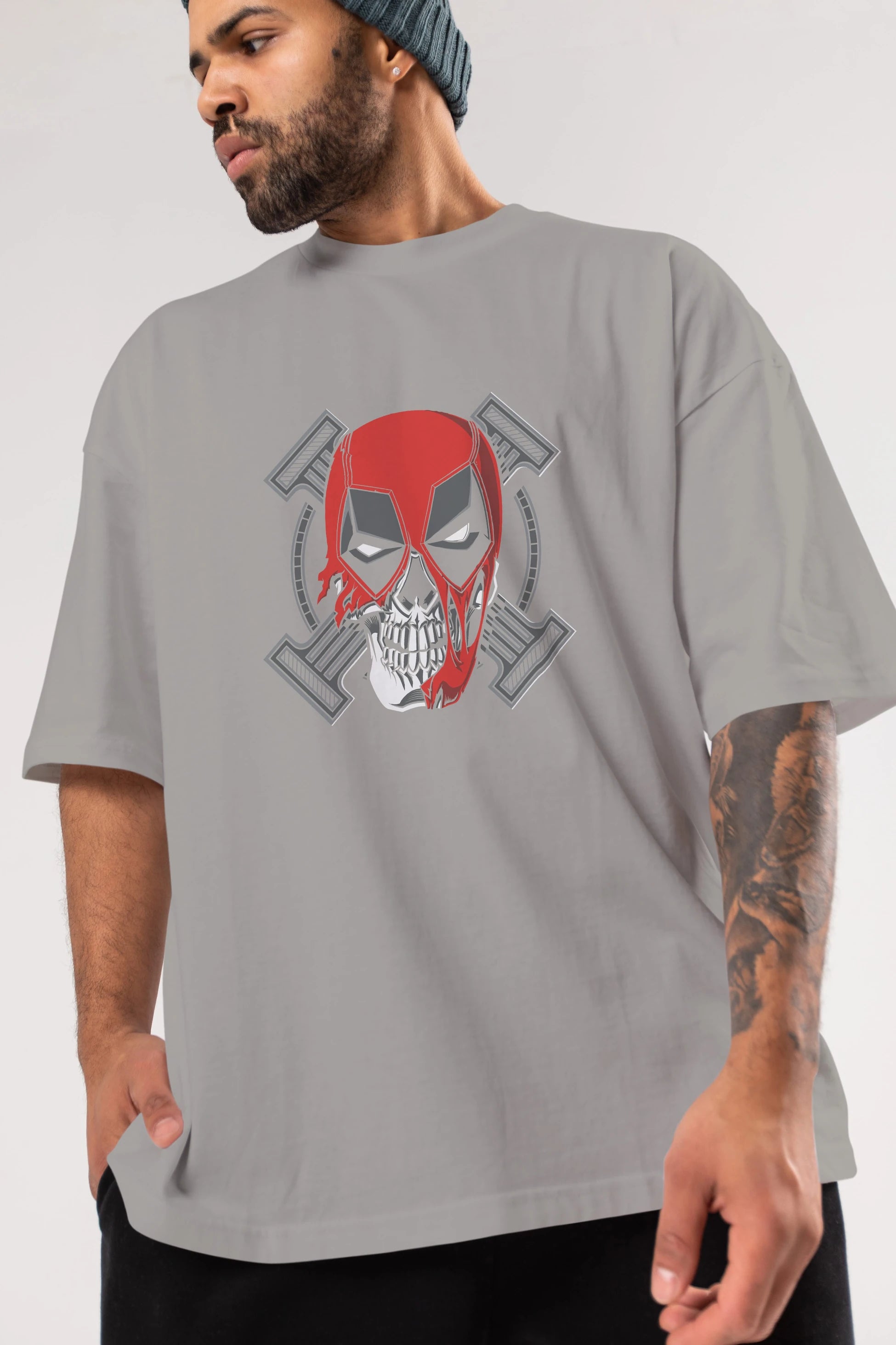 Deadpool (7) Ön Baskılı Oversize t-shirt Erkek Kadın Unisex %100 Pamuk Bisiklet Yaka tişort