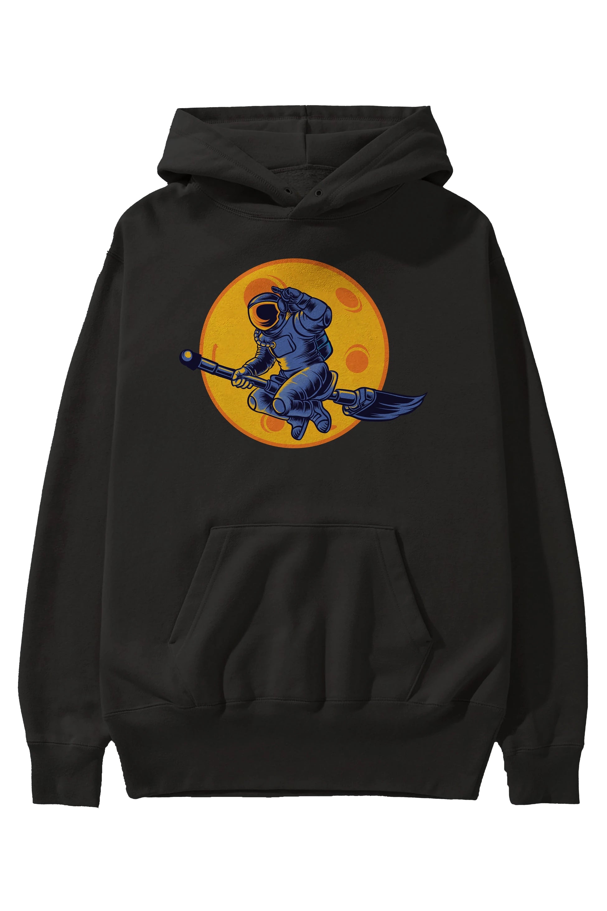 Space Witch Ön Baskılı Hoodie Oversize Kapüşonlu Sweatshirt Erkek Kadın Unisex