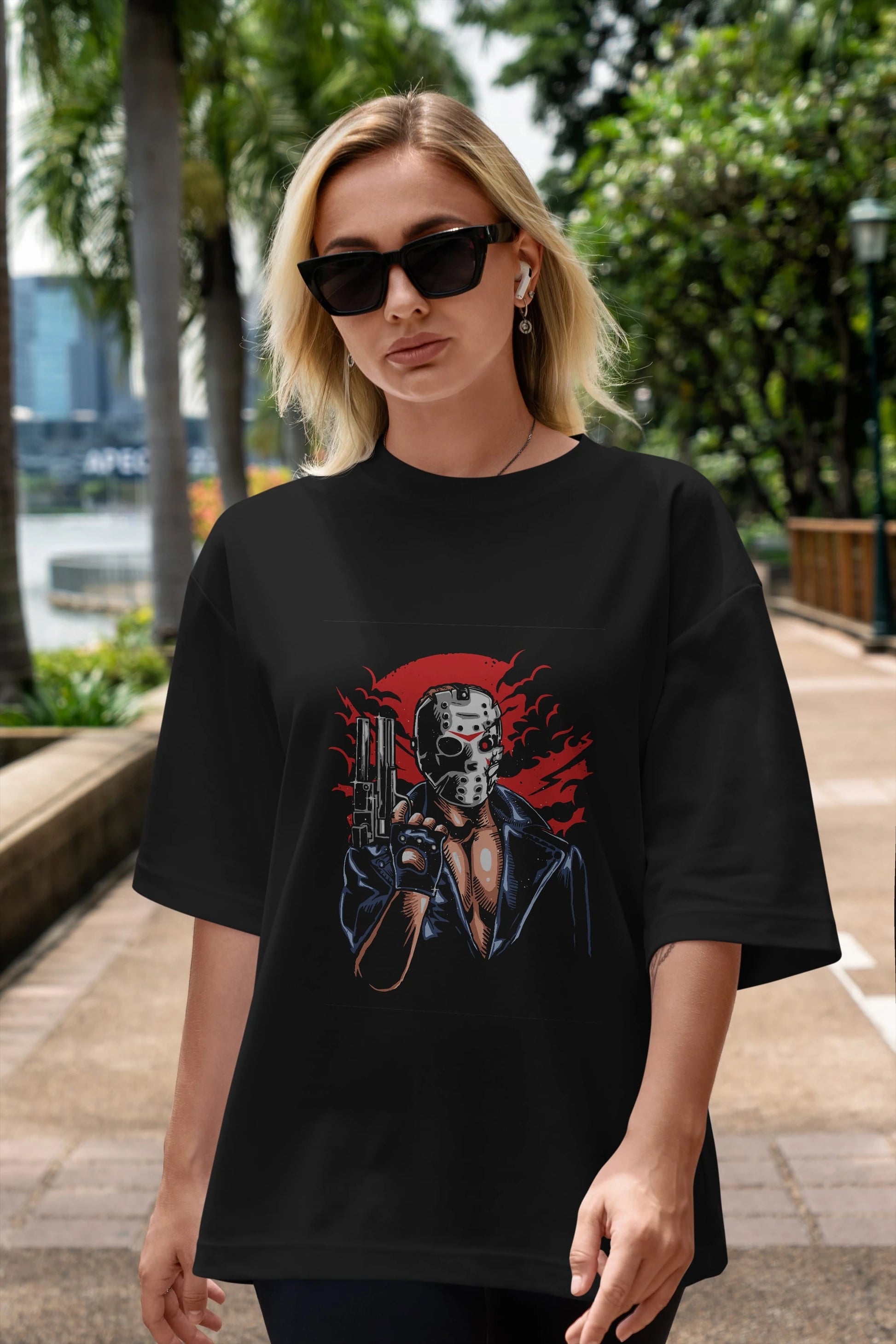 Jason Will Be Back Ön Baskılı Oversize t-shirt Erkek Kadın Unisex %100 Pamuk tişort