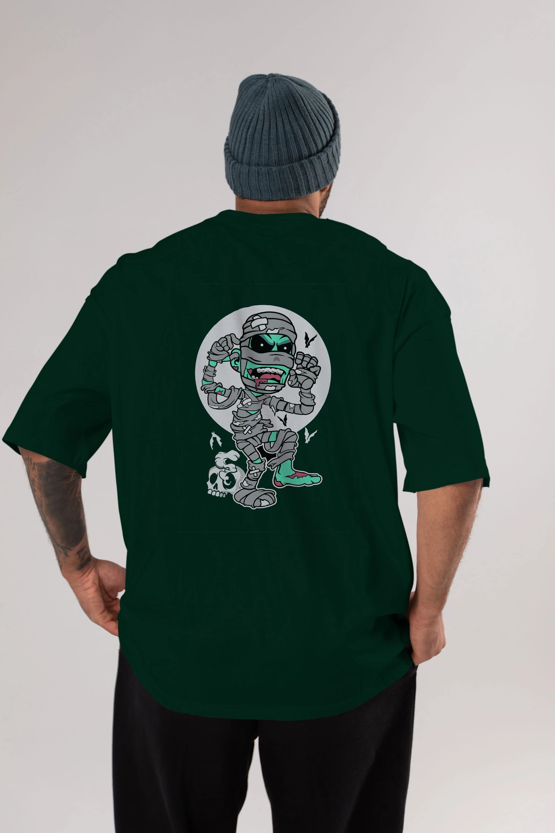 Mummy Arka Baskılı Oversize t-shirt Erkek Kadın Unisex %100 Pamuk tişort