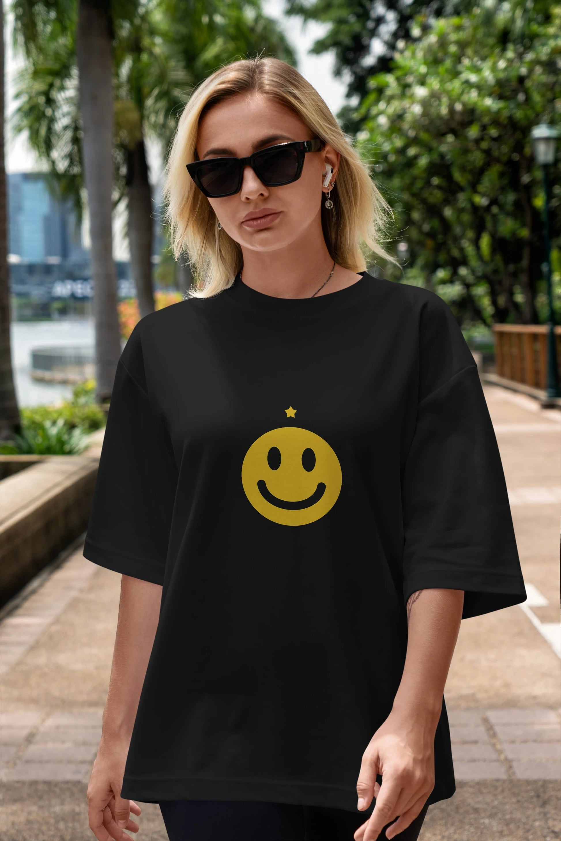 Che Smile Ön Baskılı Oversize t-shirt %100 pamuk Erkek Kadın Unisex