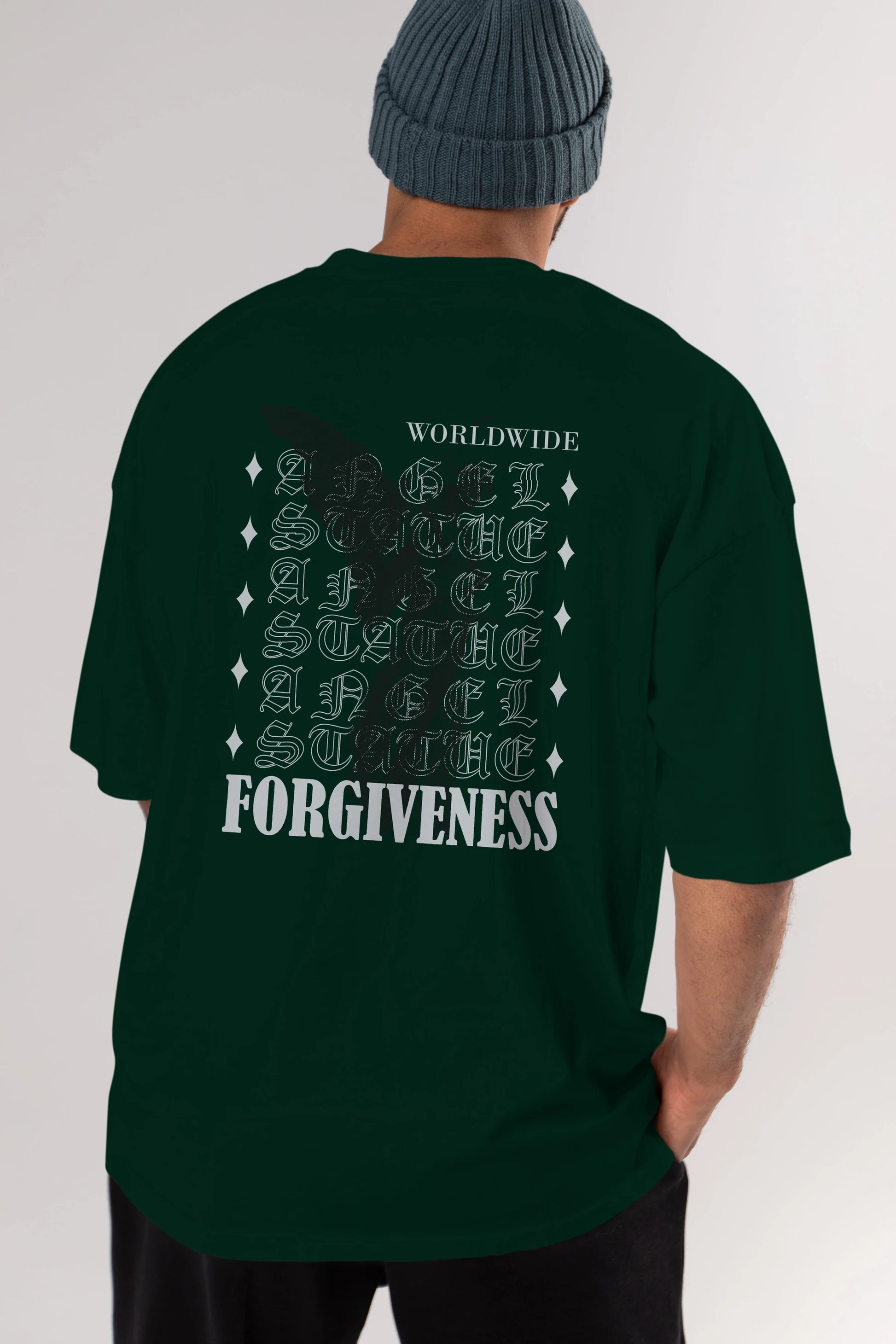 Angel Forgiveness Arka Baskılı Oversize t-shirt Erkek Kadın Unisex