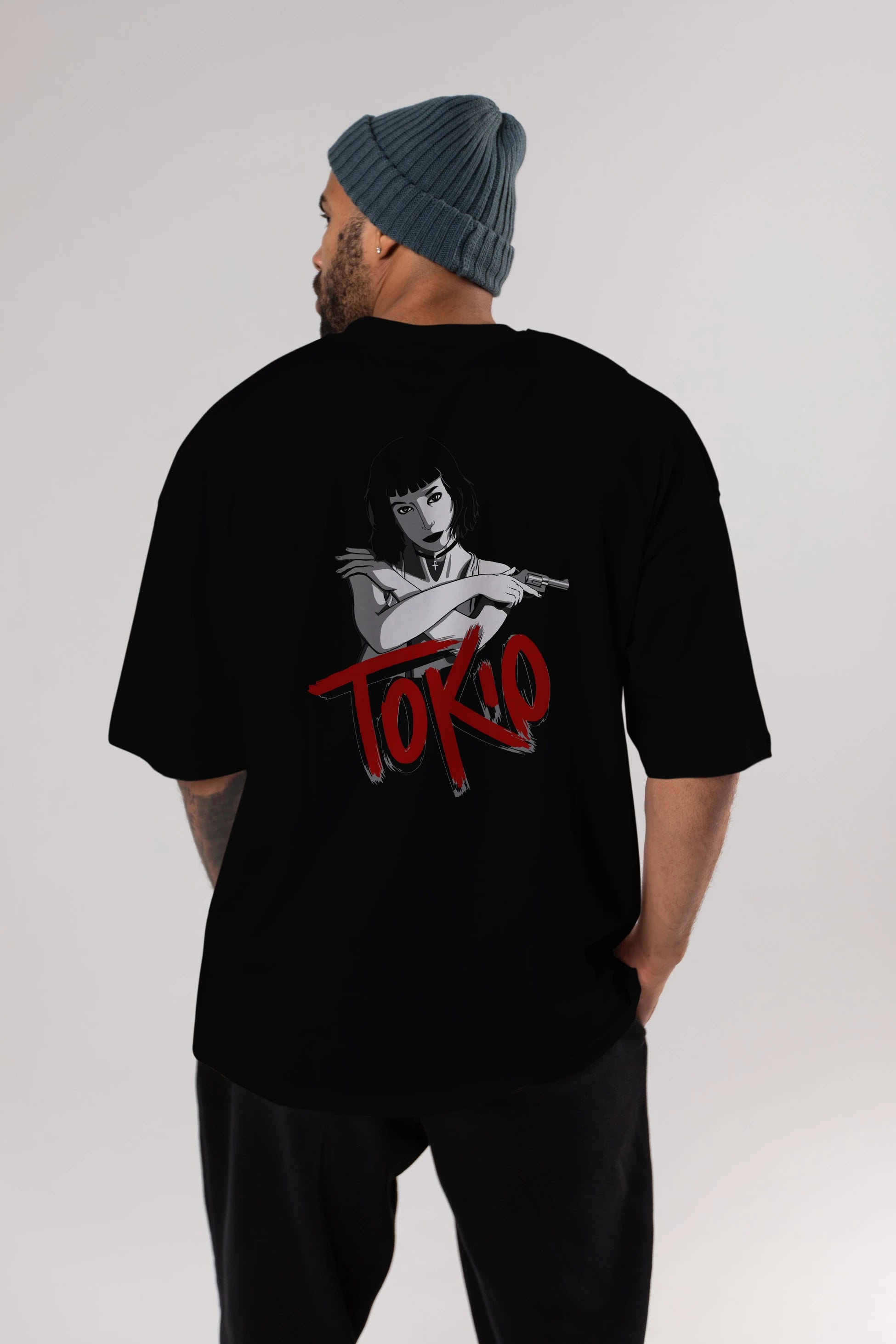 La Casa De Papel (10) Arka Baskılı Oversize t-shirt Erkek Kadın Unisex %100 Pamuk Bisiklet Yaka tişort