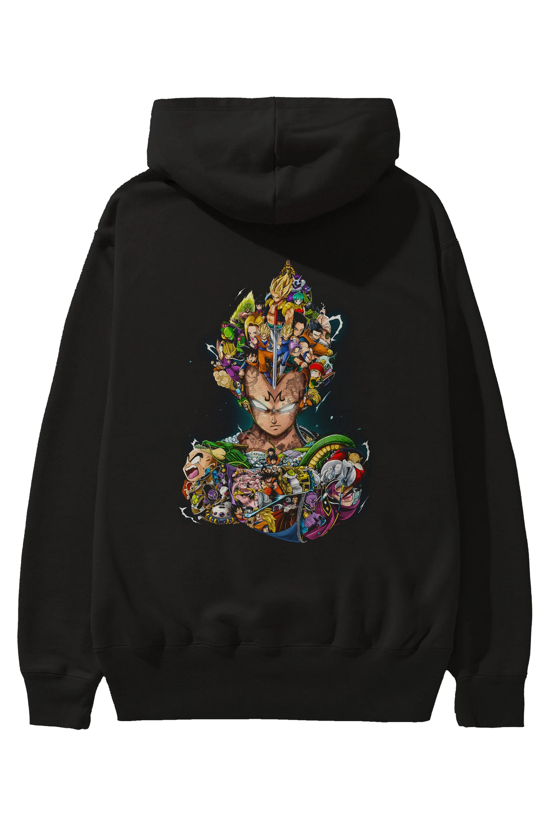 DRAGON BALL ART (3) Anime Arka Baskılı Hoodie Oversize Kapüşonlu Sweatshirt Erkek Kadın Unisex