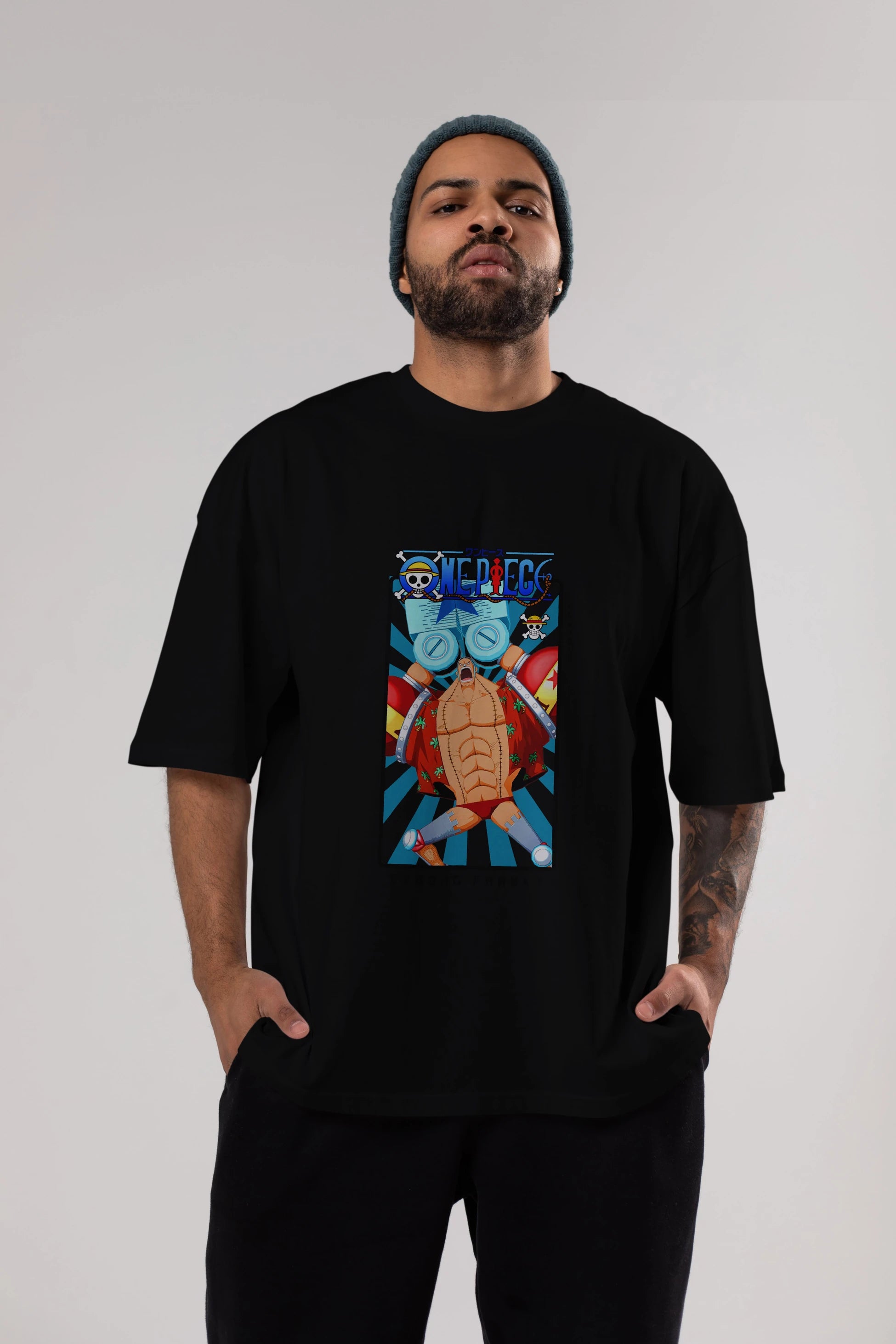 Franky Anime Ön Baskılı Oversize t-shirt Erkek Kadın Unisex