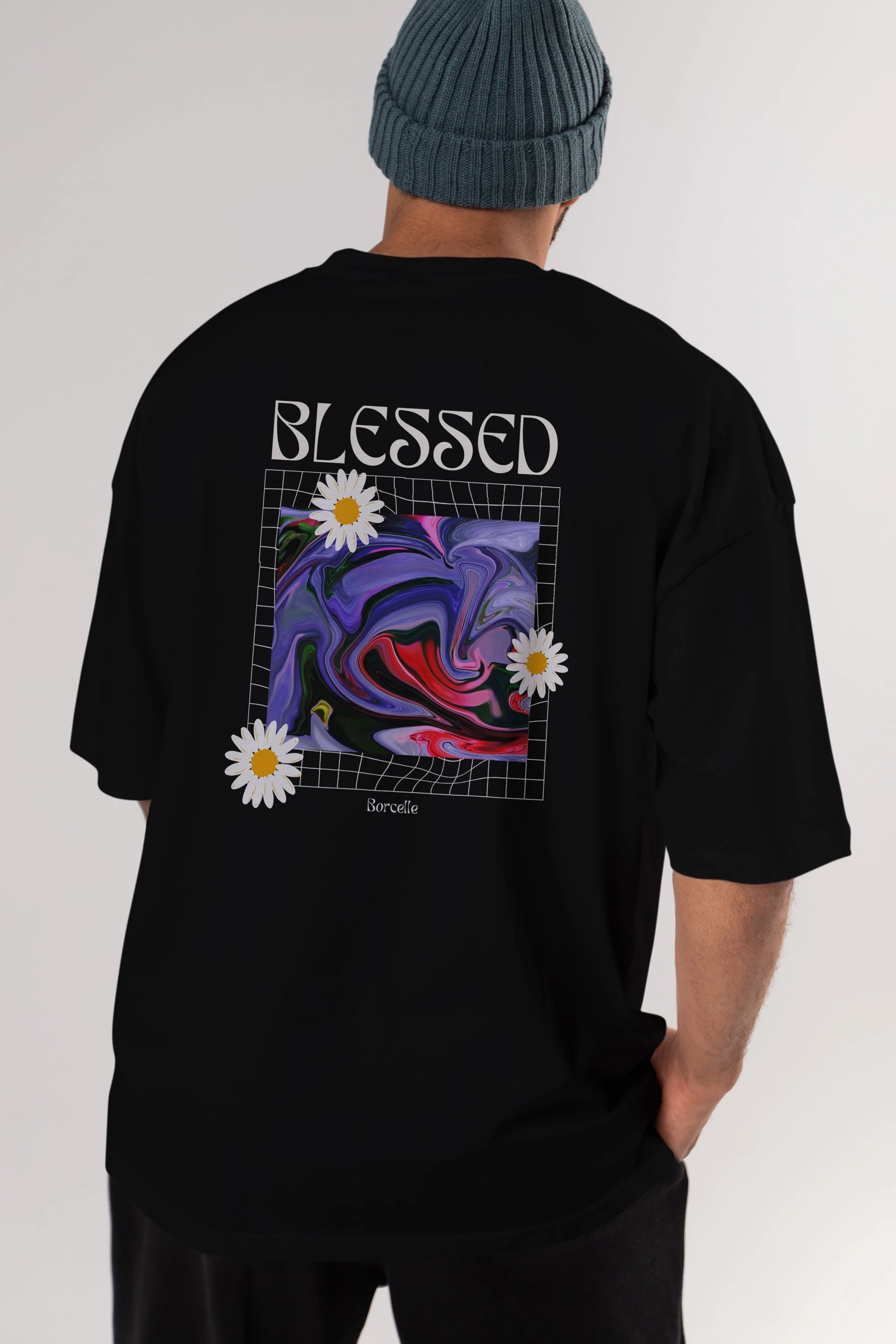 Blessed Arka Baskılı Oversize t-shirt Erkek Kadın Unisex