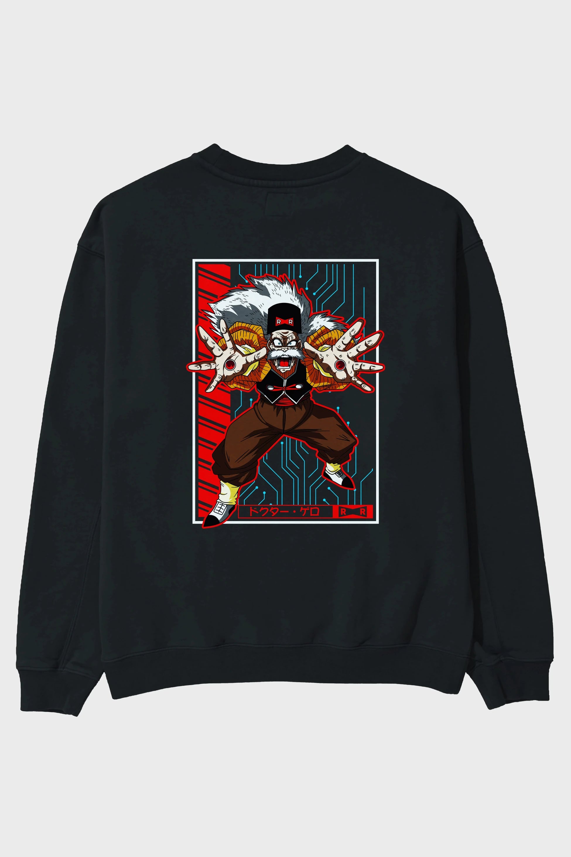DragonBall DrMakigero Anime Arka Baskılı Oversize Sweatshirt Erkek Kadın Unisex