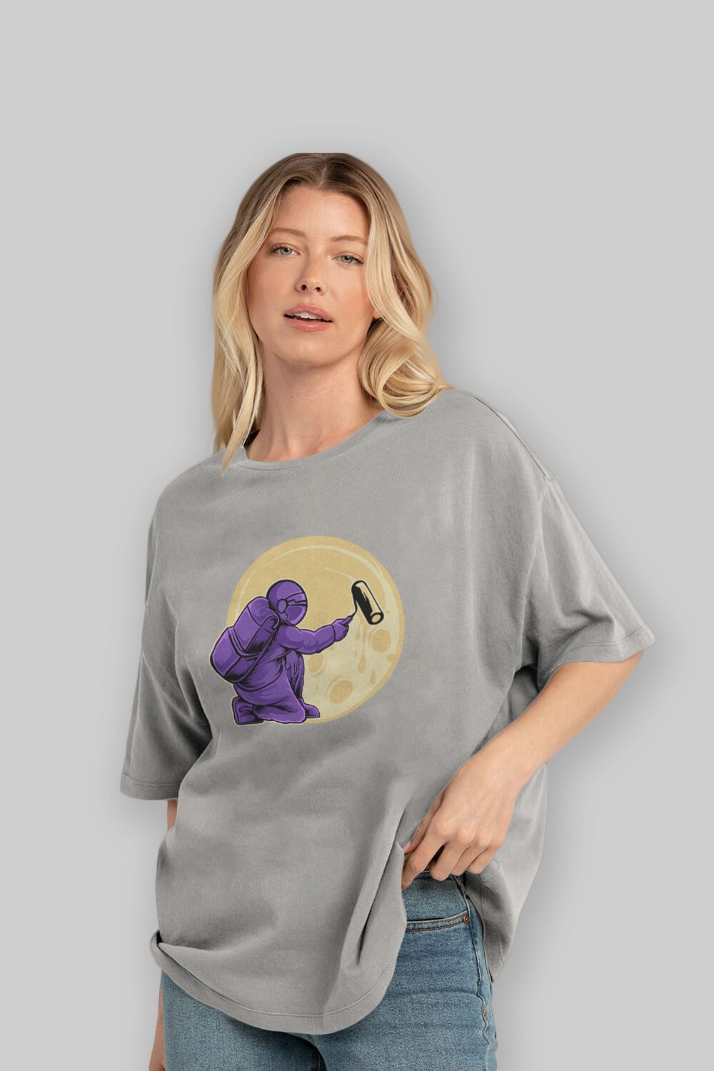 Astropaint Ön Baskılı Oversize t-shirt Erkek Kadın Unisex