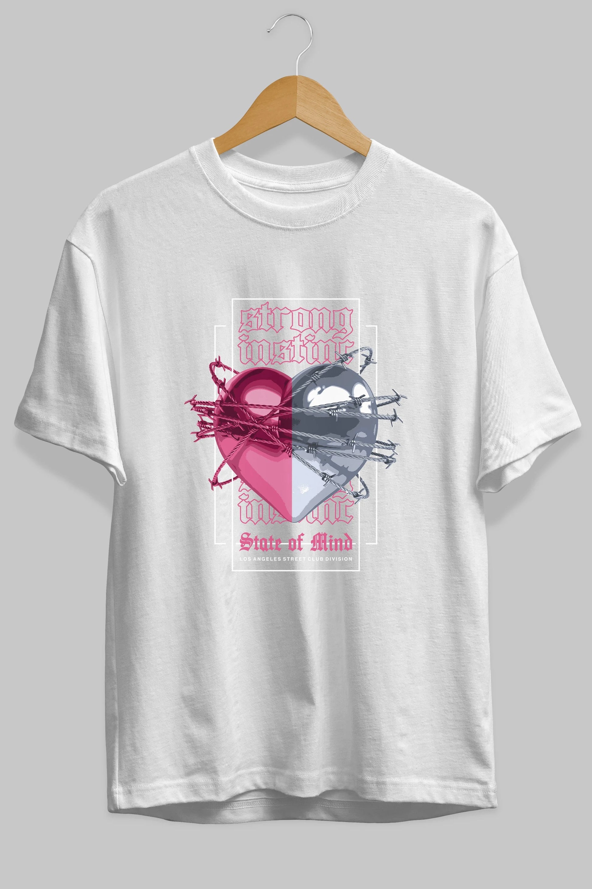 State of Mind Ön Baskılı Oversize t-shirt Erkek Kadın Unisex