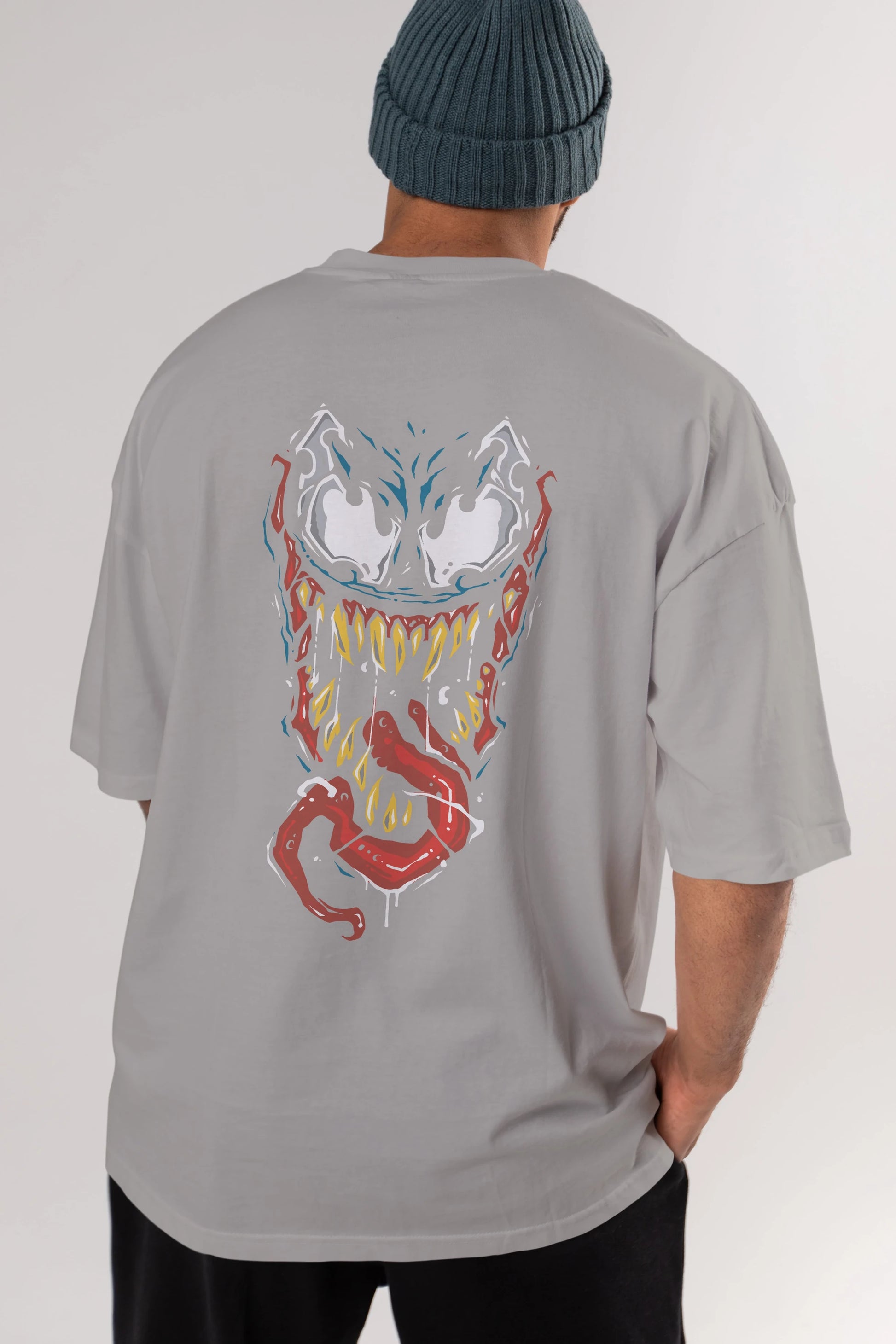 Venom (15) Arka Baskılı Oversize t-shirt Erkek Kadın Unisex %100 Pamuk Bisiklet Yaka tişort