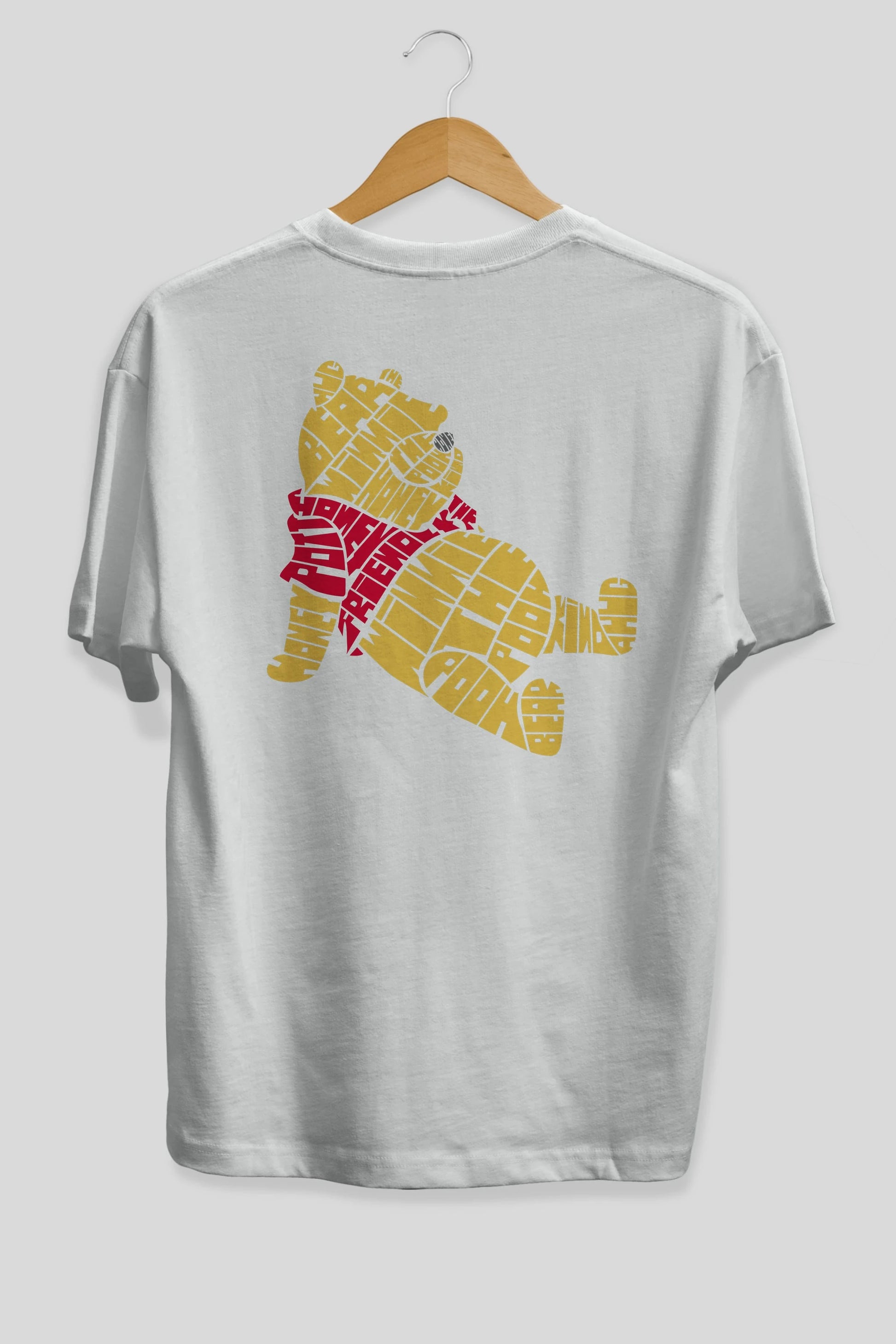 Winnie The Pooh Arka Baskılı Oversize t-shirt %100 pamuk Erkek Kadın Unisex