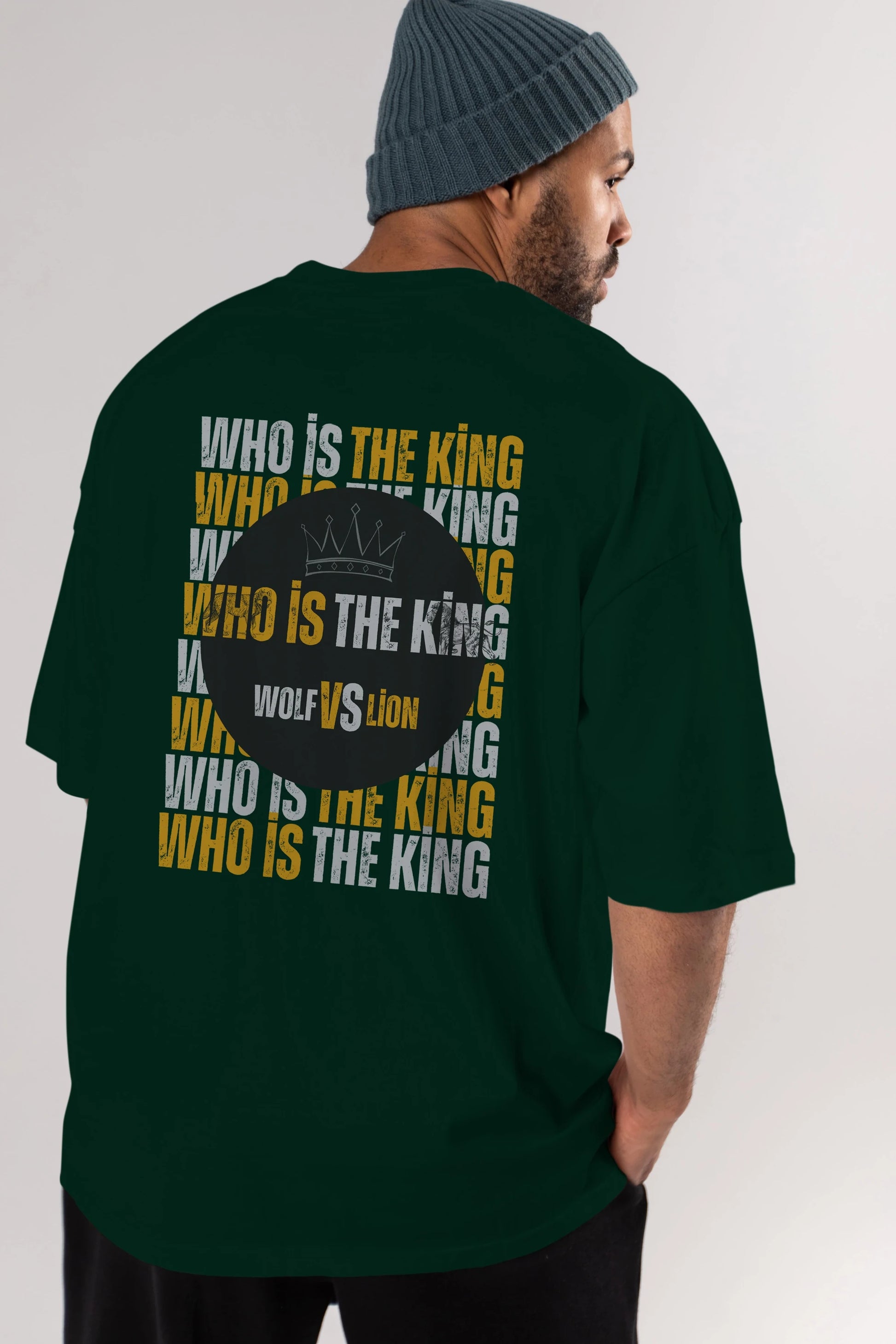 Who Is The King Yazılı Arka Baskılı Oversize t-shirt Erkek Kadın Unisex