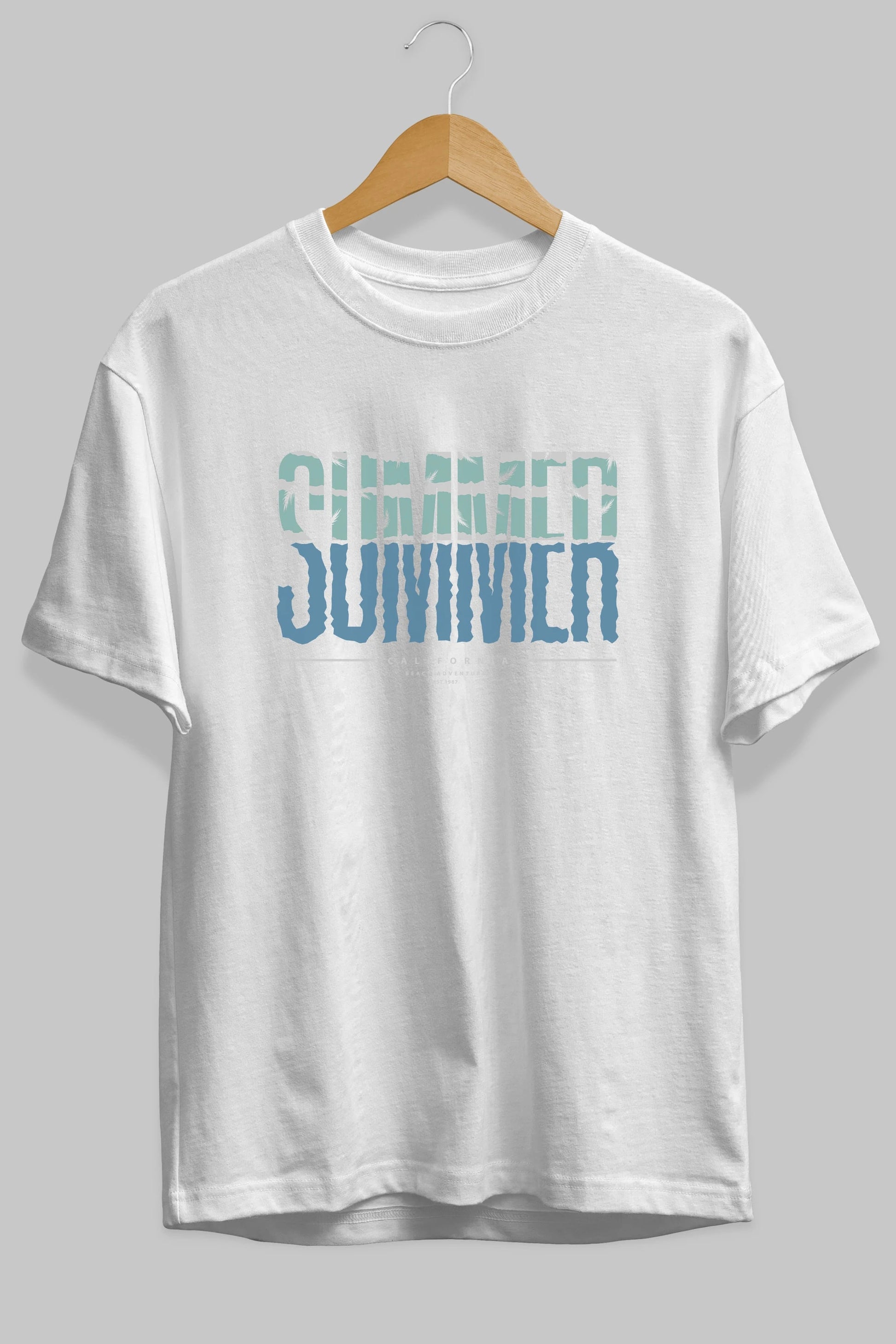 Summer California Ön Baskılı Oversize t-shirt Erkek Kadın Unisex