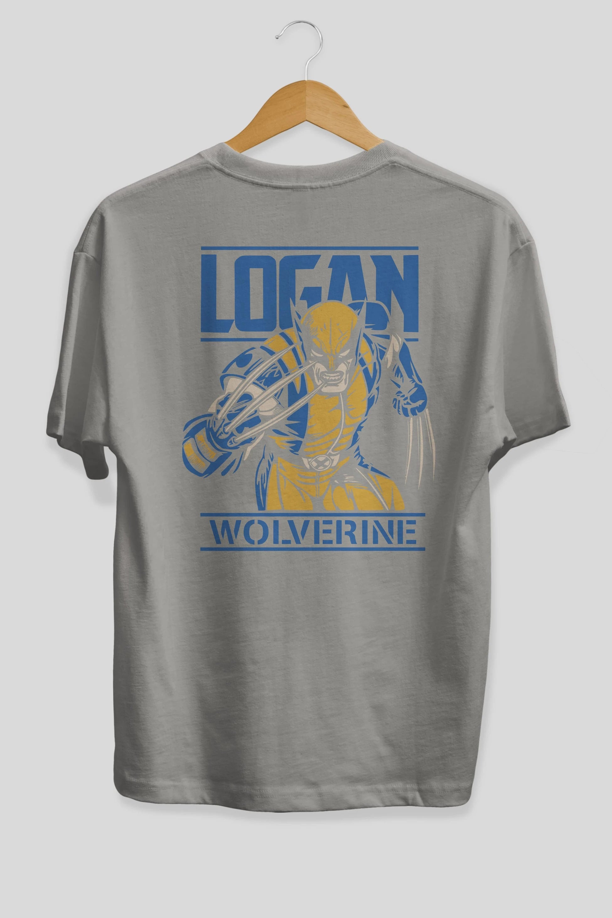 Wolverine Logan Arka Baskılı Oversize t-shirt Erkek Kadın Unisex %100 Pamuk Bisiklet Yaka tişort