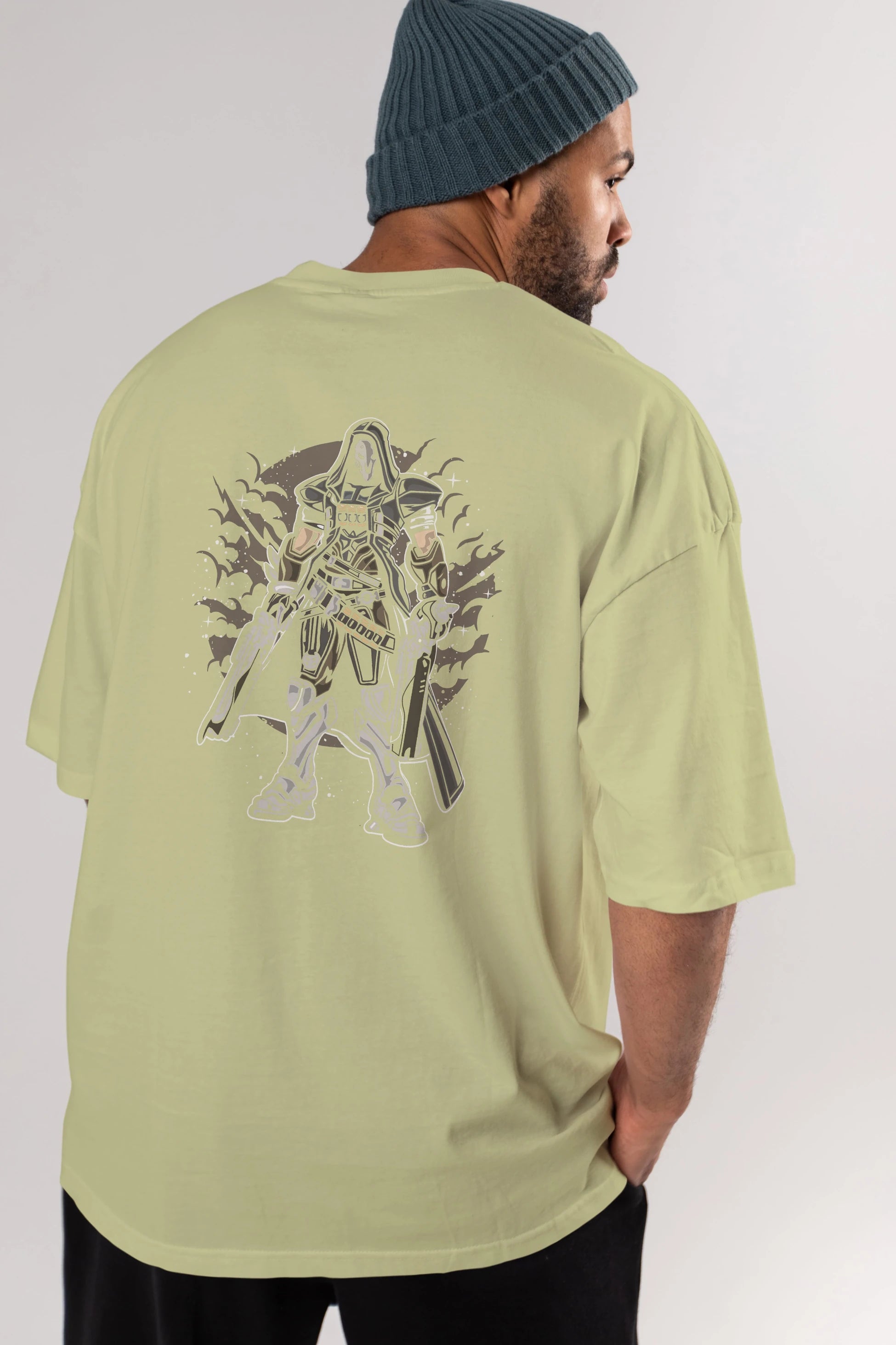 REAPER Arka Baskılı Oversize t-shirt Erkek Kadın Unisex %100 Pamuk