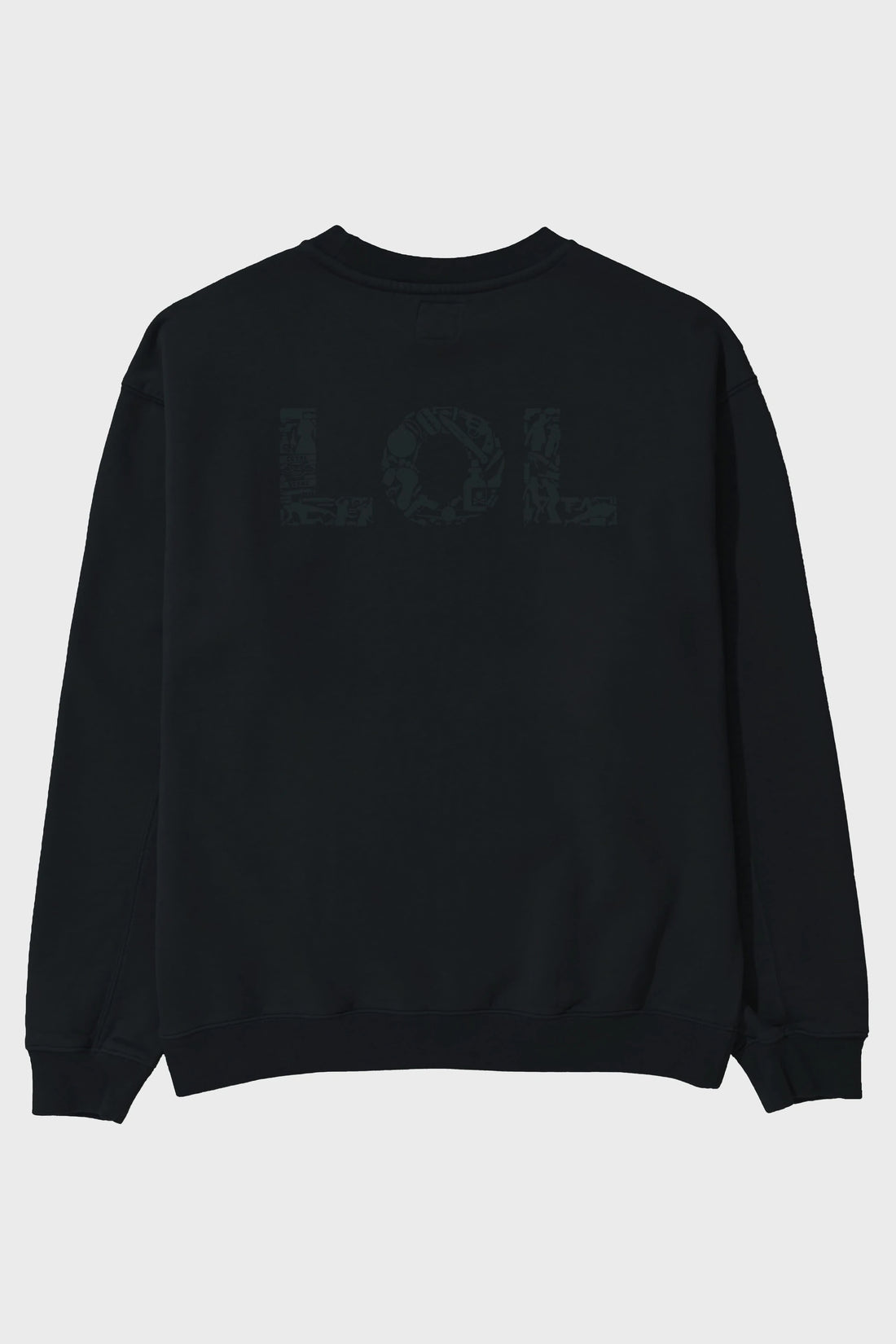 LOL Arka Baskılı Oversize Sweatshirt Erkek Kadın Unisex