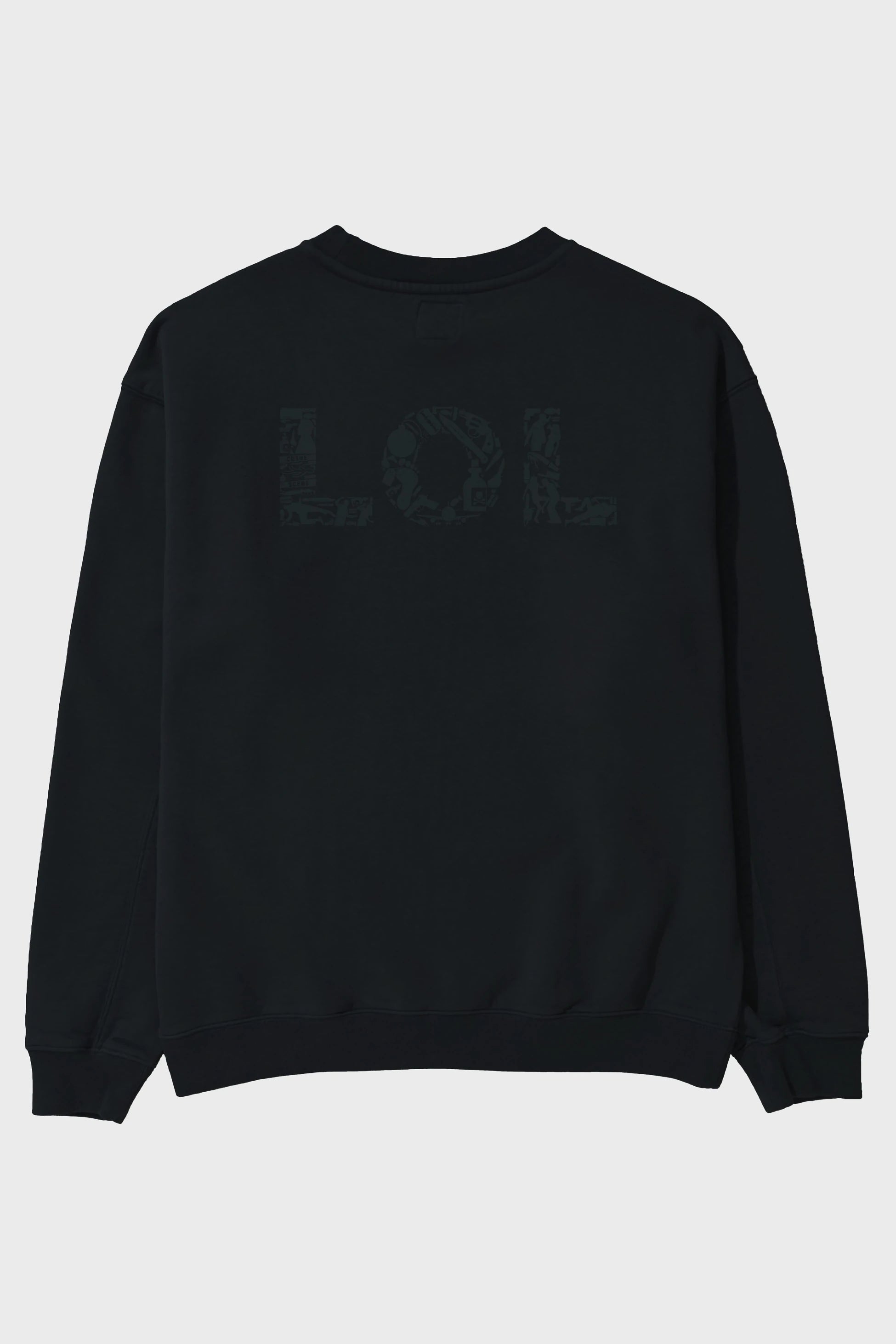 LOL Arka Baskılı Oversize Sweatshirt Erkek Kadın Unisex