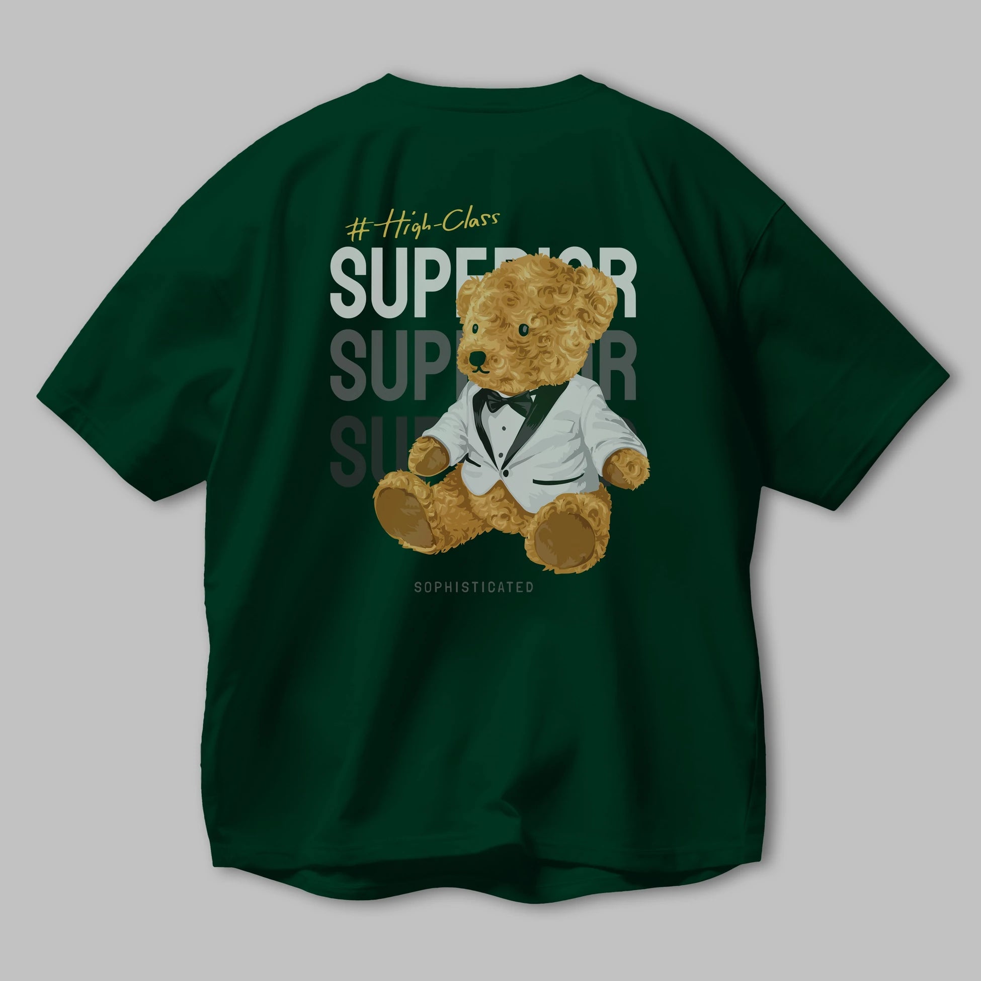 Teddy Bear Superior Arka Baskılı Oversize t-shirt Erkek Kadın Unisex %100 Pamuk