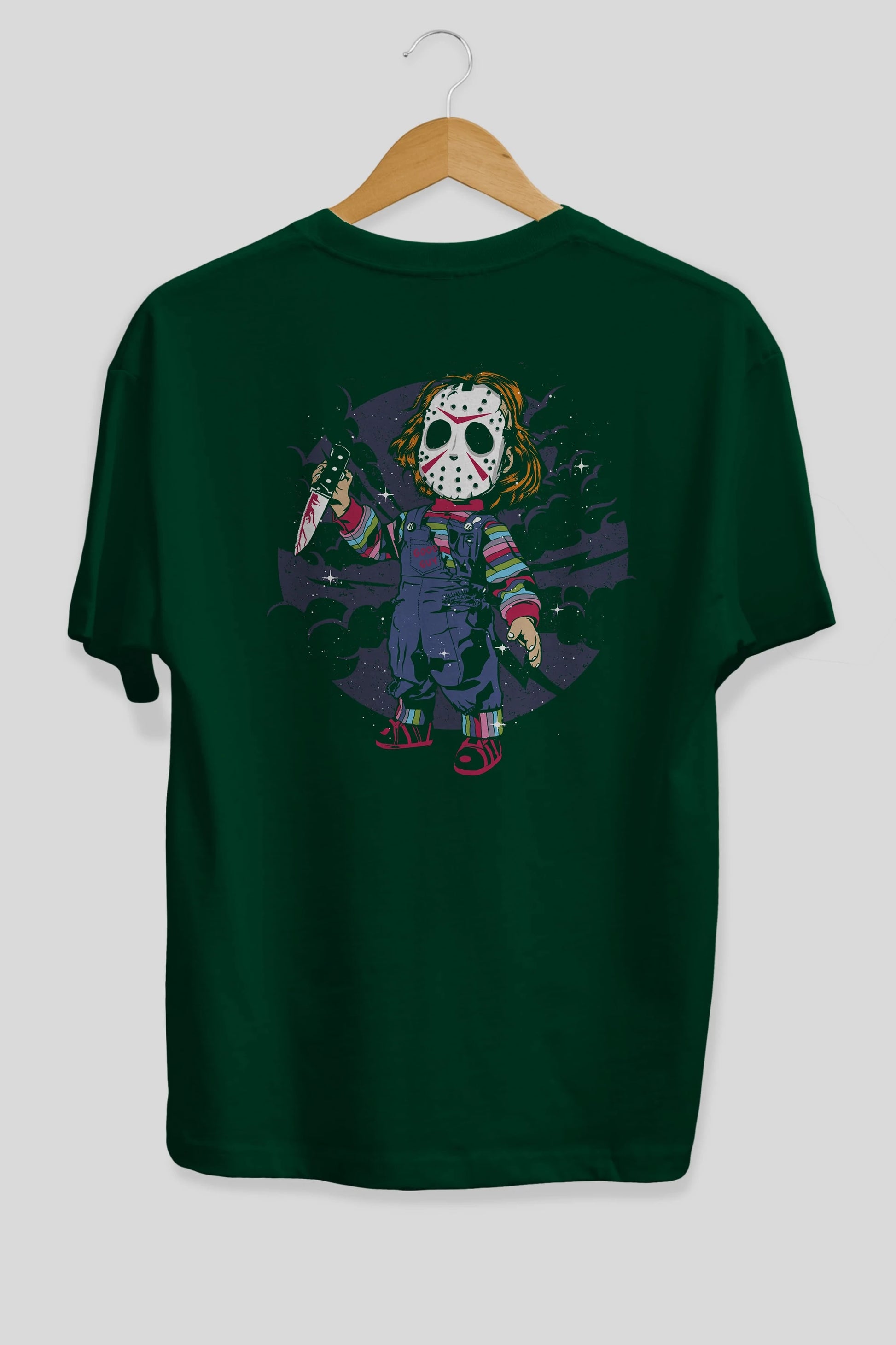 Chucky Arka Baskılı Oversize t-shirt Erkek Kadın Unisex %100 Pamuk