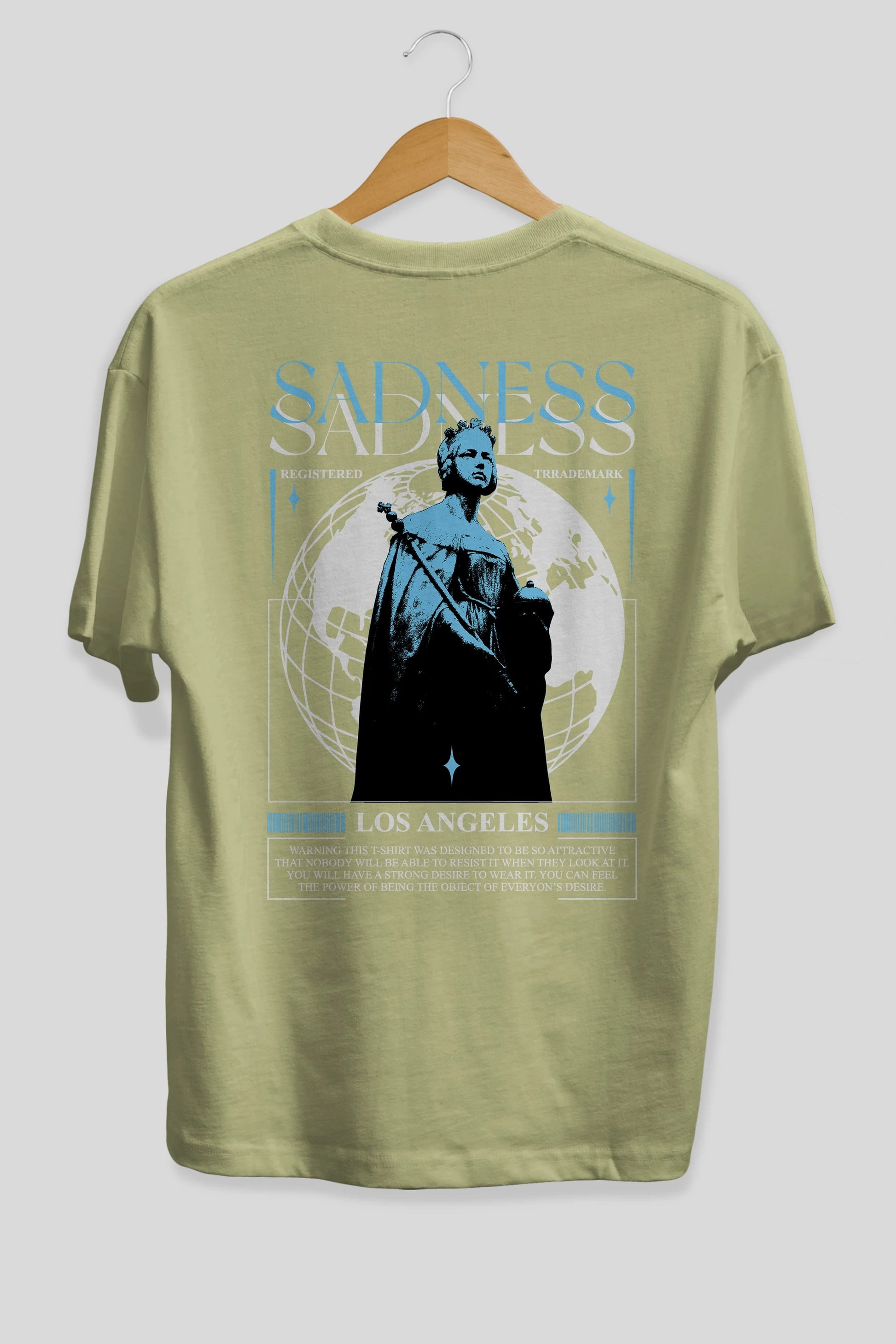 Sadness Los Angeles Arka Baskılı Oversize t-shirt Erkek Kadın Unisex
