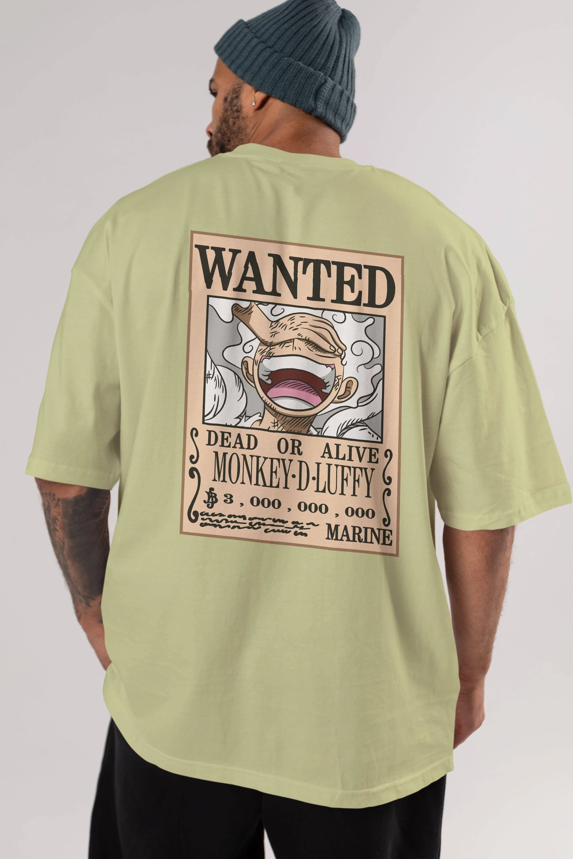 CARTEL LUFFY GEAR 5 Anime Arka Baskılı Oversize t-shirt Erkek Kadın Unisex