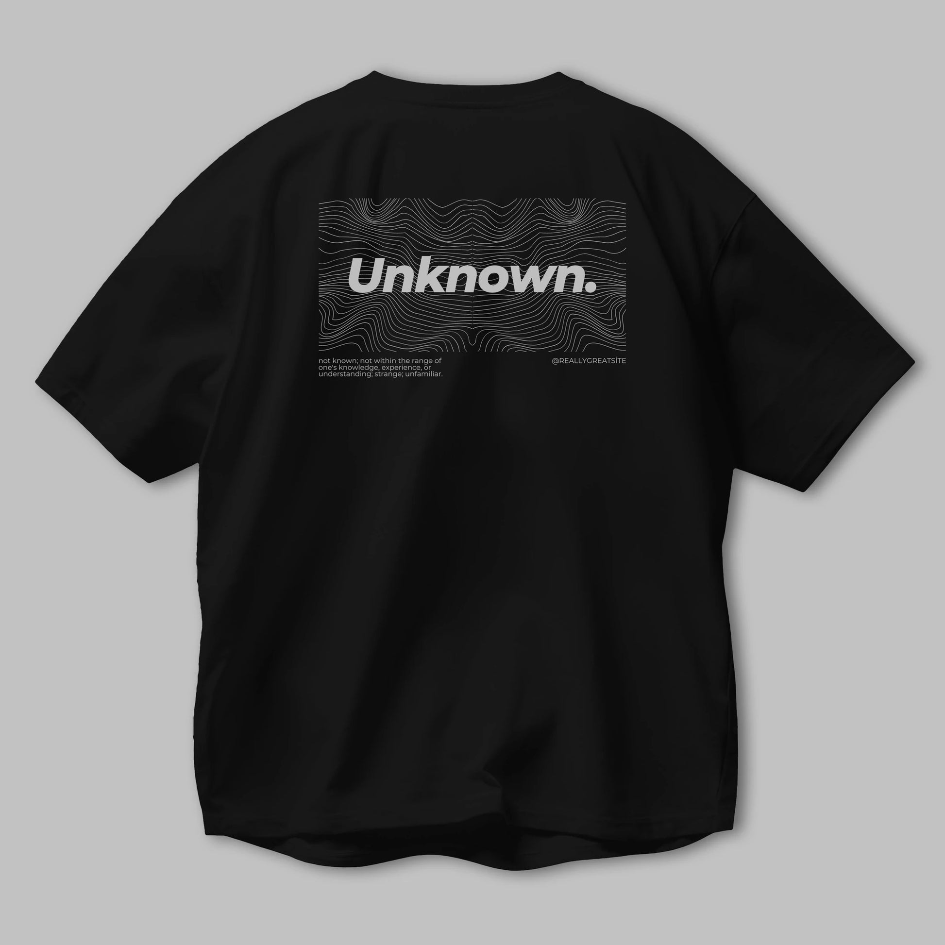 Unknown Yazılı Arka Baskılı Oversize t-shirt Erkek Kadın Unisex