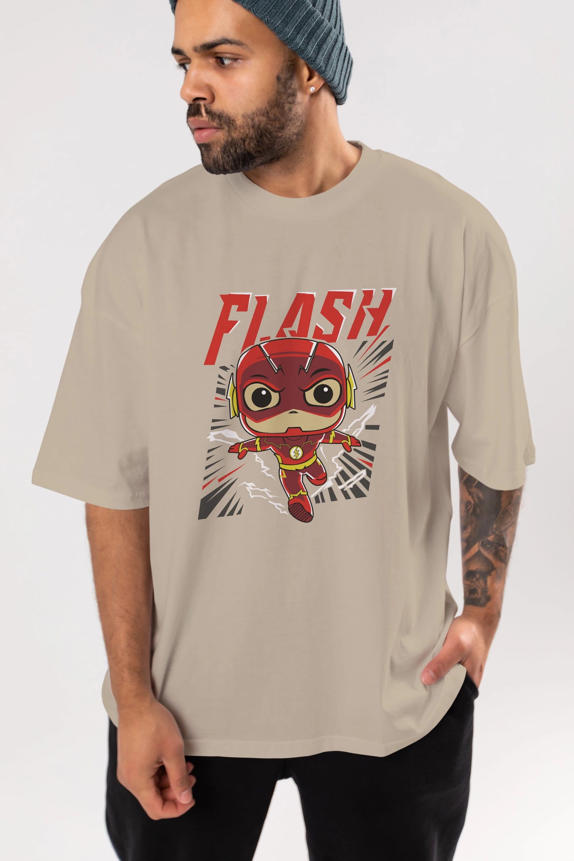 Flash Avengers (4) Ön Baskılı Oversize t-shirt Erkek Kadın Unisex %100 Pamuk Bisiklet Yaka tişort