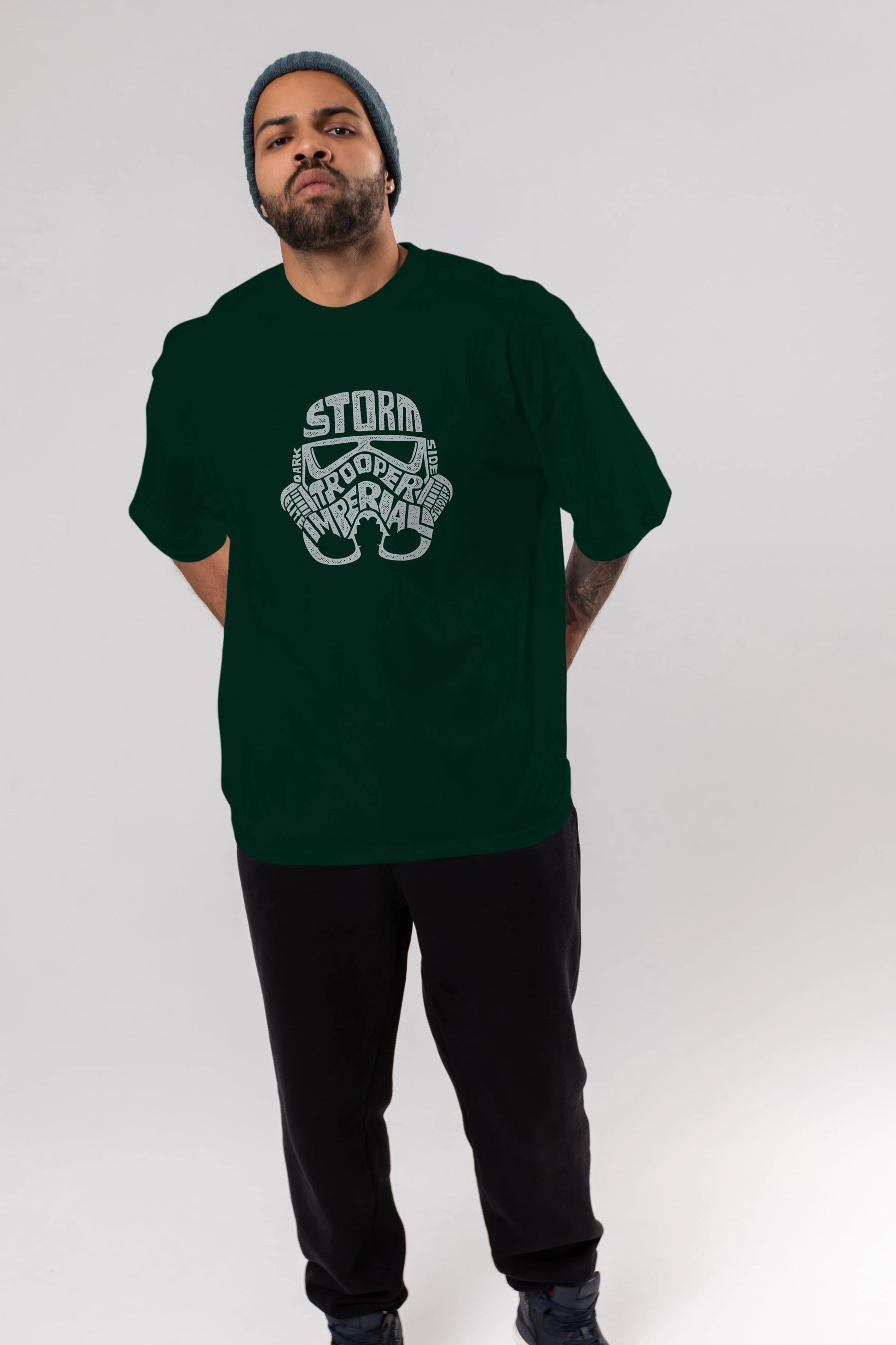 Storm Trooper Ön Baskılı Oversize t-shirt %100 pamuk Erkek Kadın Unisex