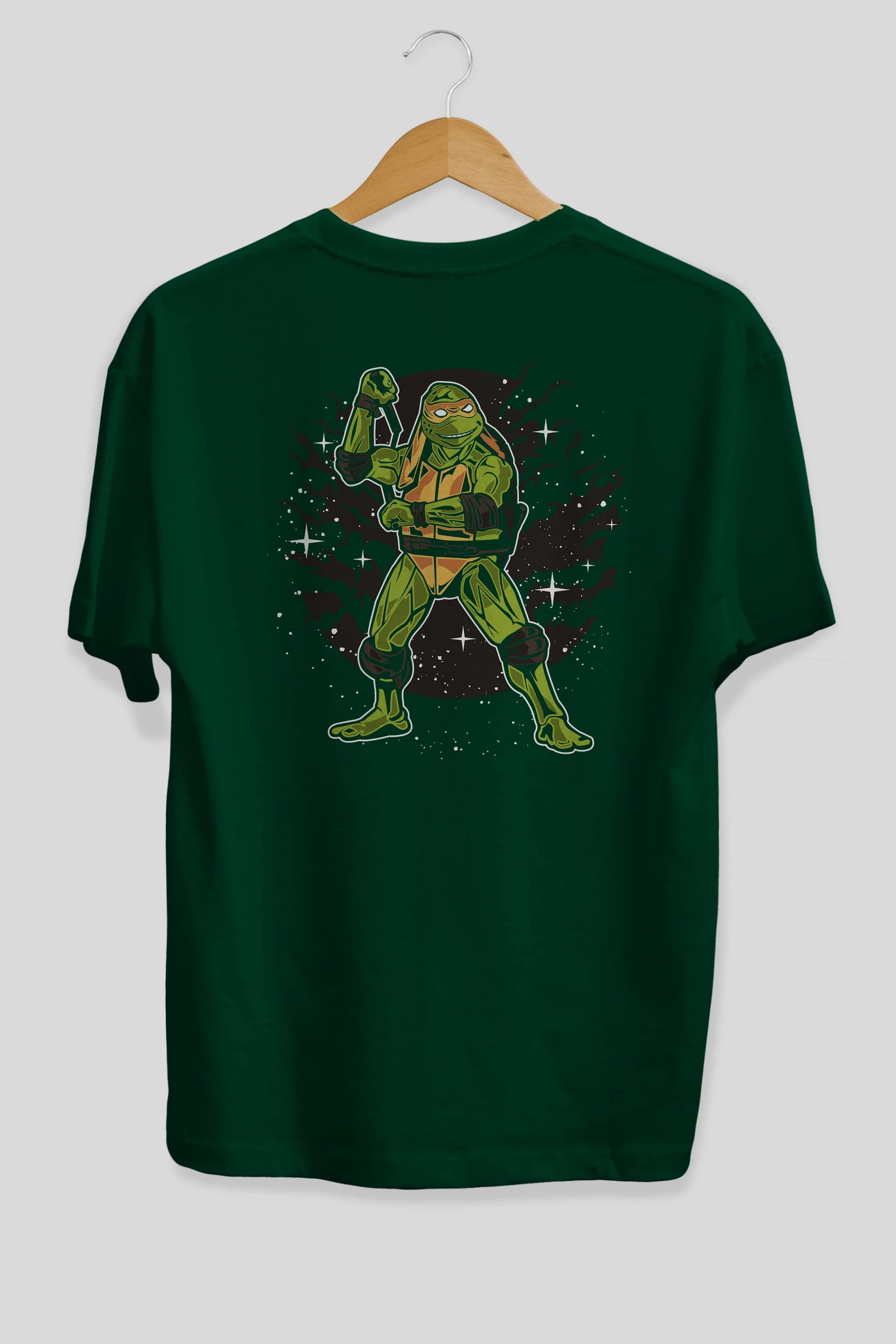 TURTLES Arka Baskılı Oversize t-shirt Erkek Kadın Unisex %100 Pamuk