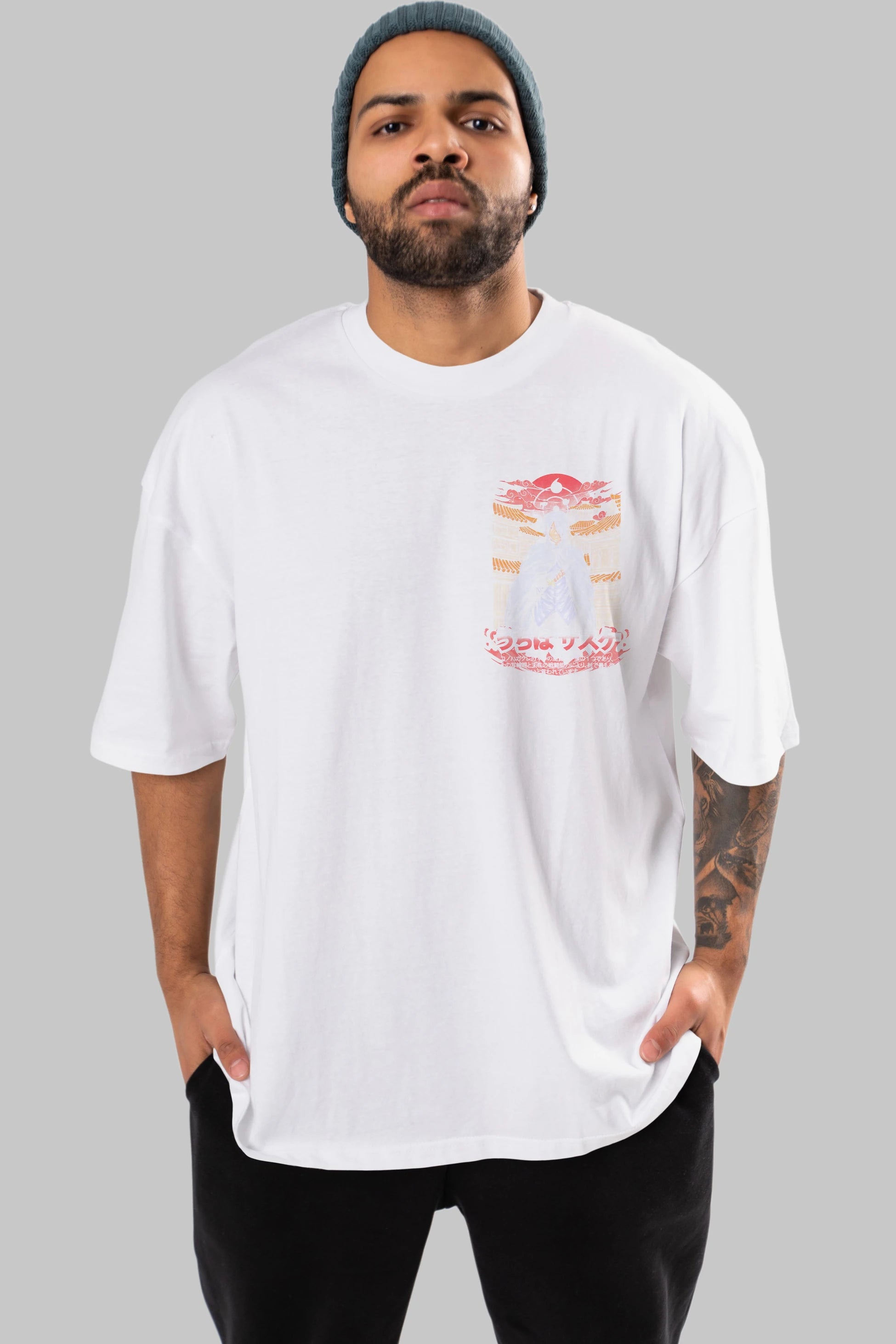 NARUTO SASUKE UCHIHA 1 Ön Sol Baskılı Oversize t-shirt Erkek Kadın Unisex %100 Pamuk Bisiklet Yaka tişort