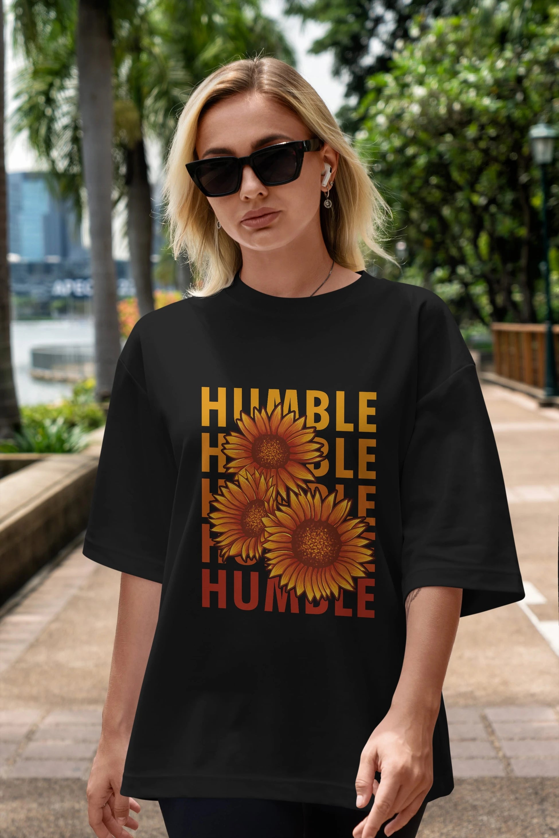 Humble 2 Ön Baskılı Oversize t-shirt Erkek Kadın Unisex