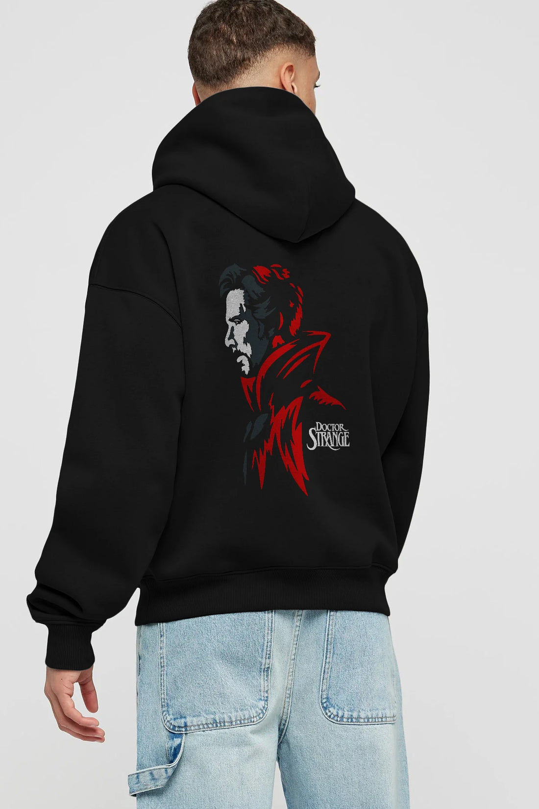Doctor Strange (2) Arka Baskılı Hoodie Oversize Kapüşonlu Sweatshirt Erkek Kadın Unisex