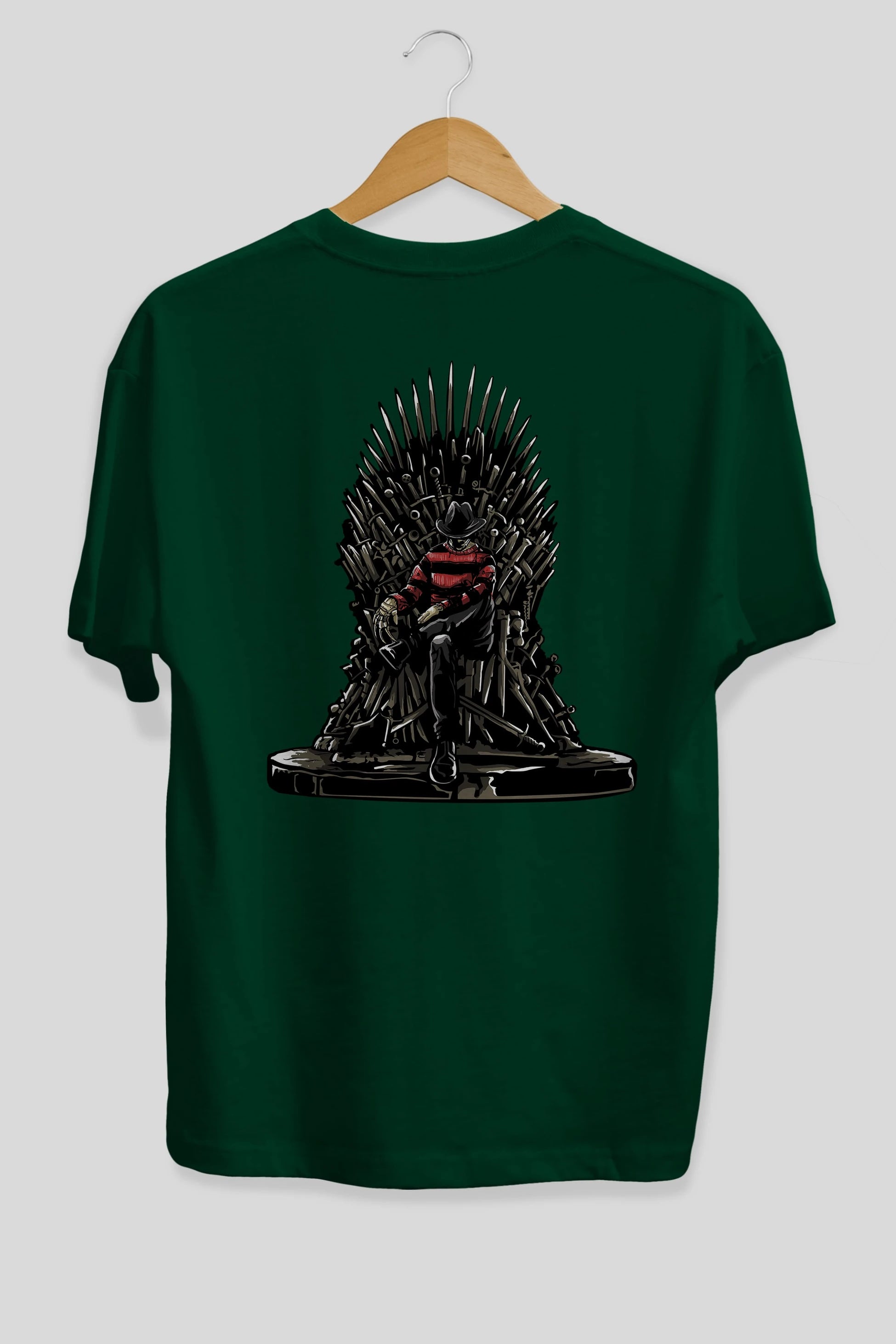 Nightmare Throne Arka Baskılı Oversize t-shirt Erkek Kadın Unisex %100 Pamuk