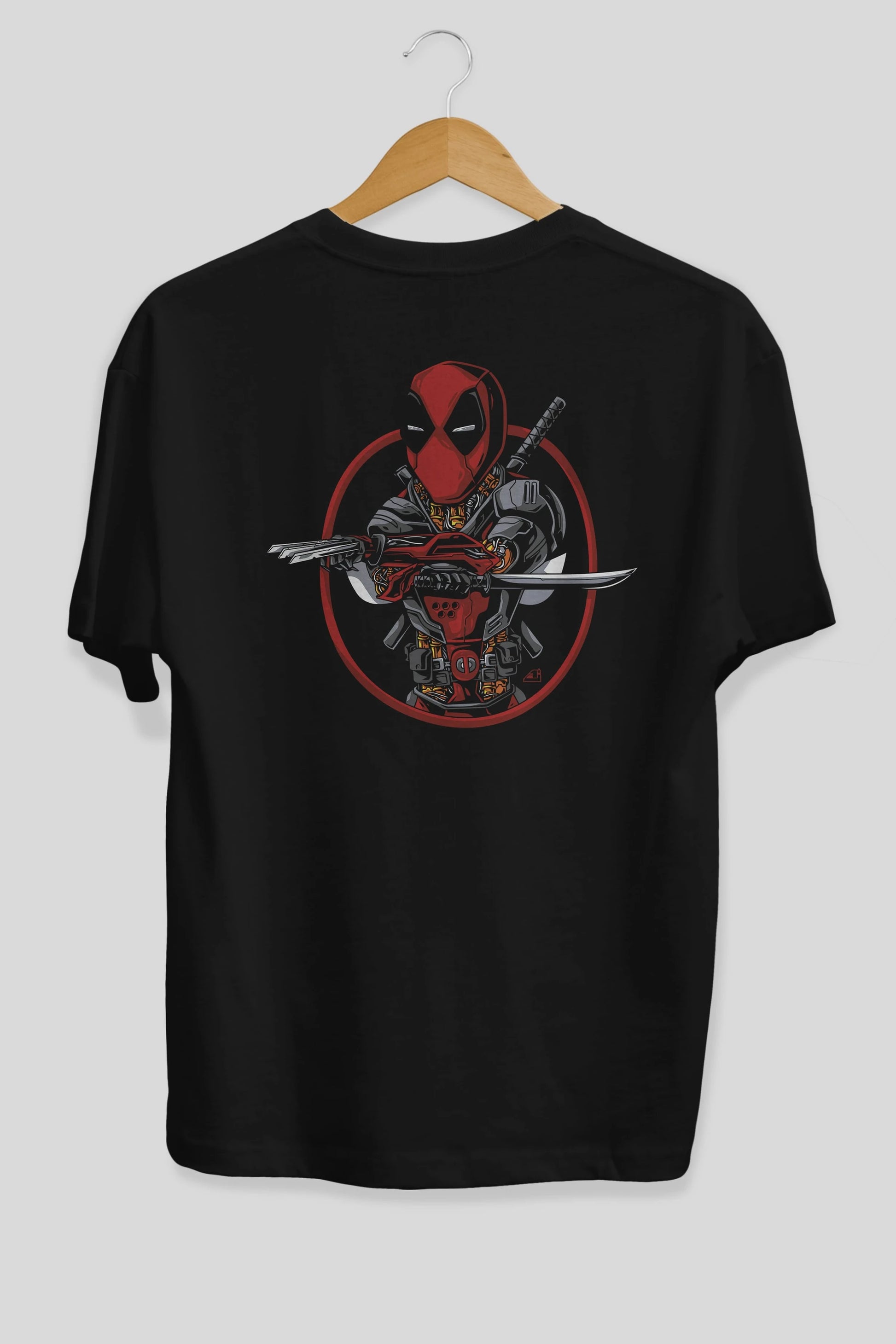 Deadpool (5) Arka Baskılı Oversize t-shirt Erkek Kadın Unisex %100 Pamuk Bisiklet Yaka tişort